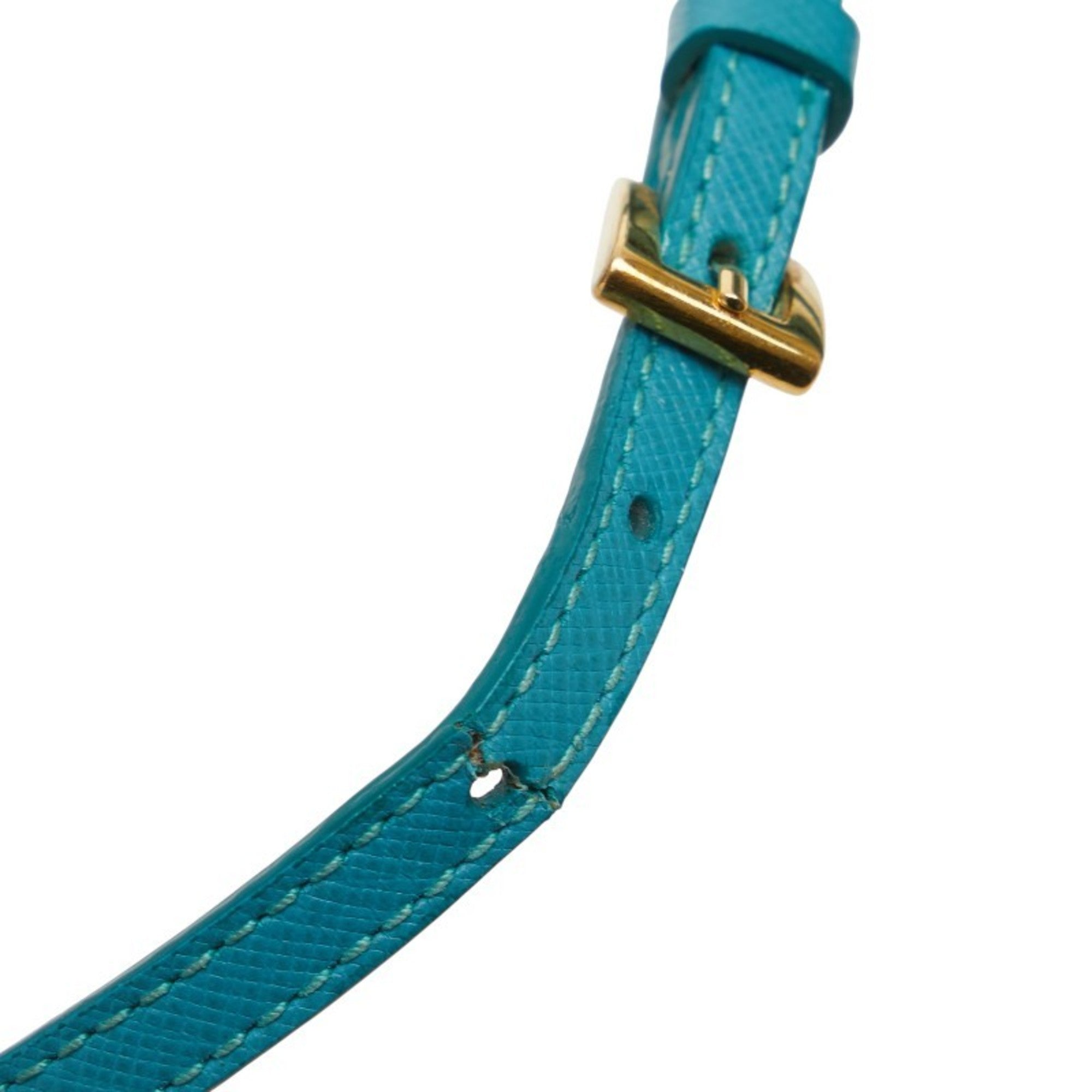 Prada Blue Leather Shoulder Bag