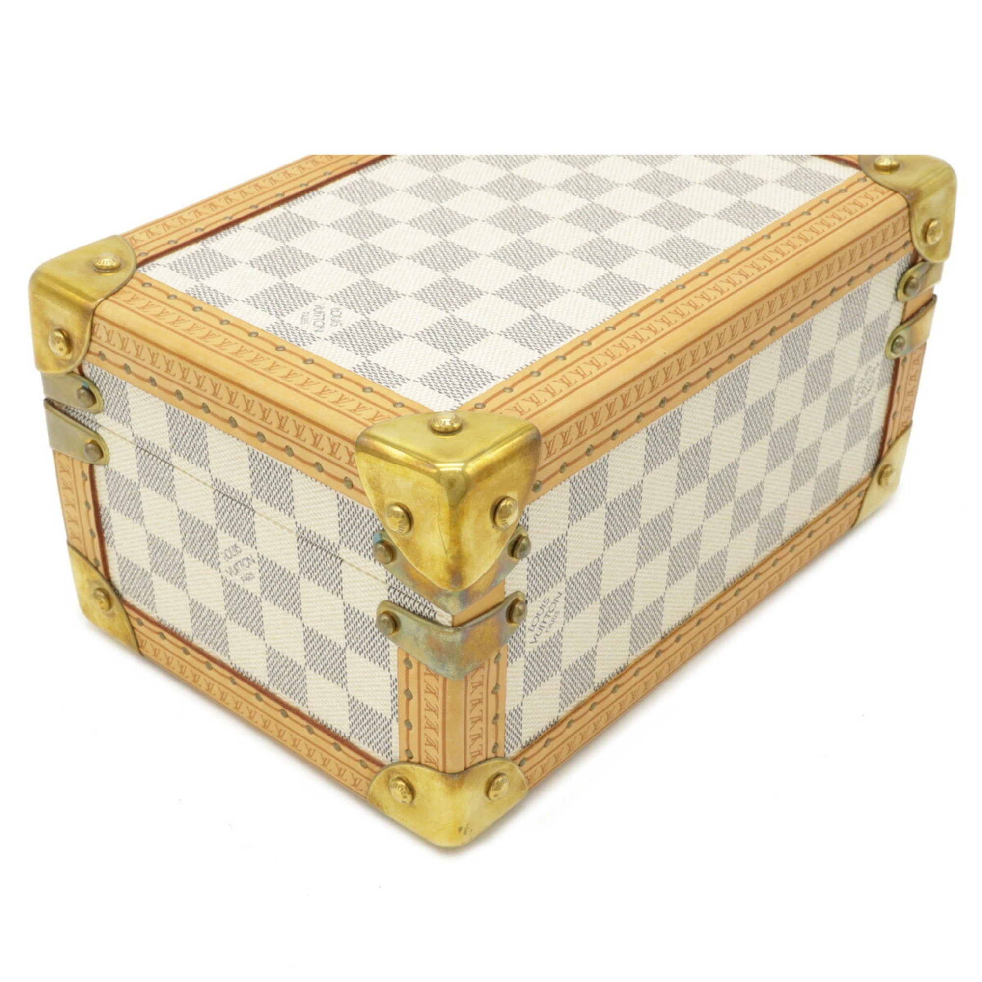 Louis Vuitton Damier Azur Coffret Tresor 24 Makeup Box Case Hard Trunk SP Order