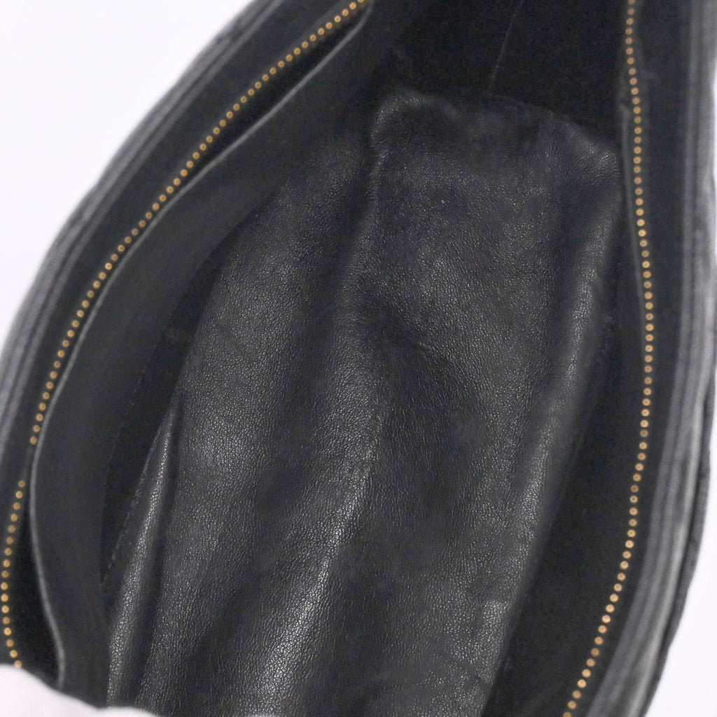 Chanel Black Grained Calfskin Handbag Tote Bag