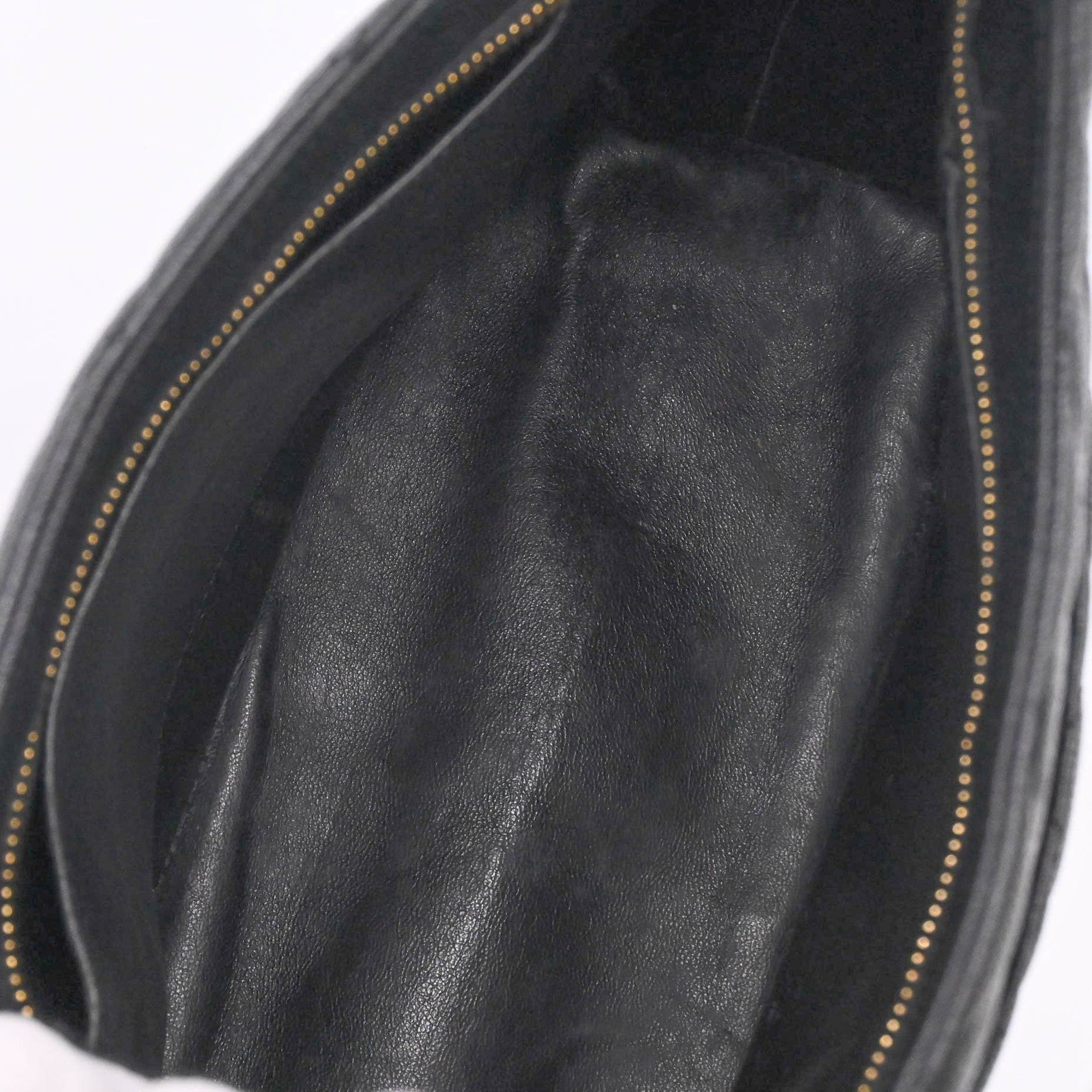 Chanel Black Grained Calfskin Handbag Tote Bag