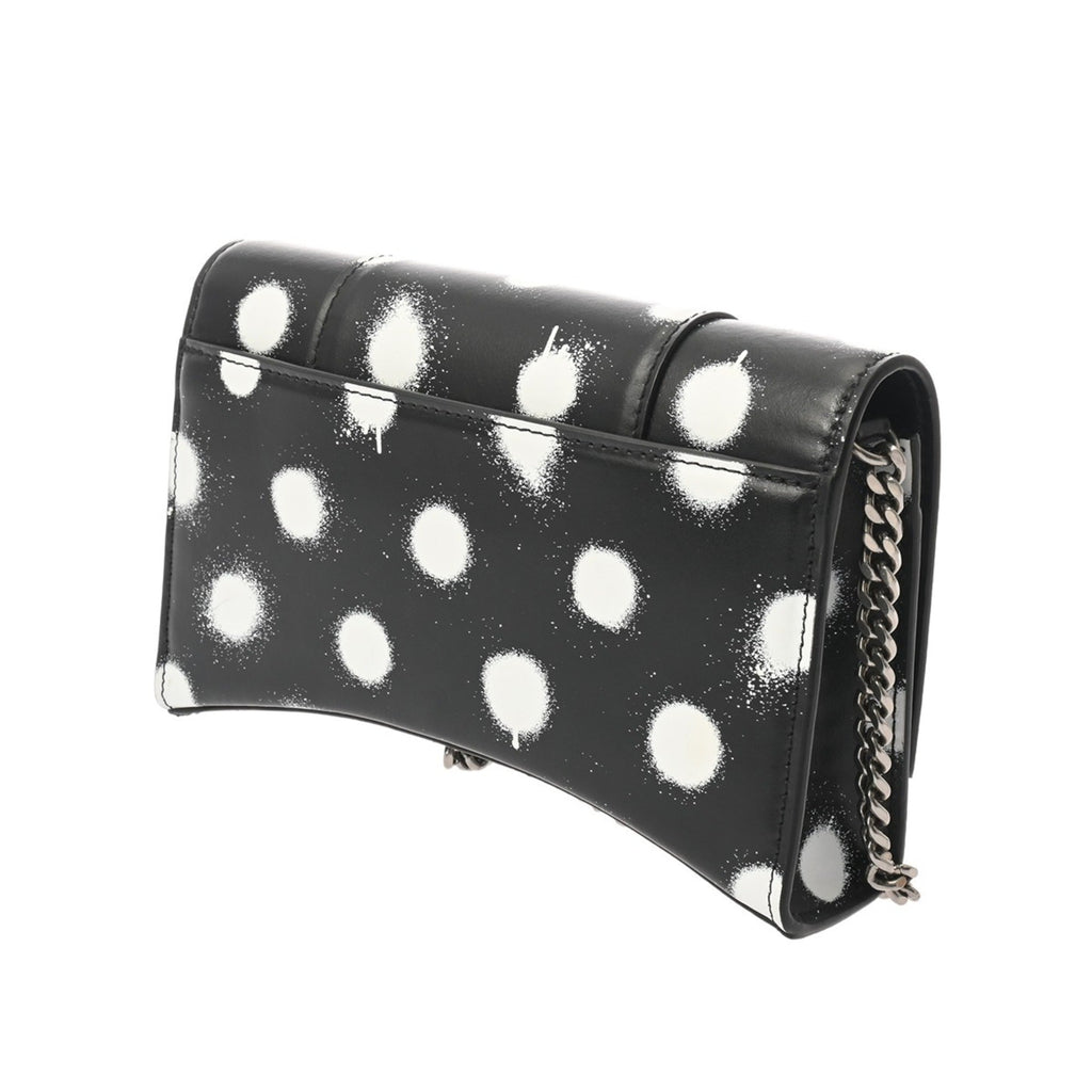 Balenciaga Black White Leather Shoulder