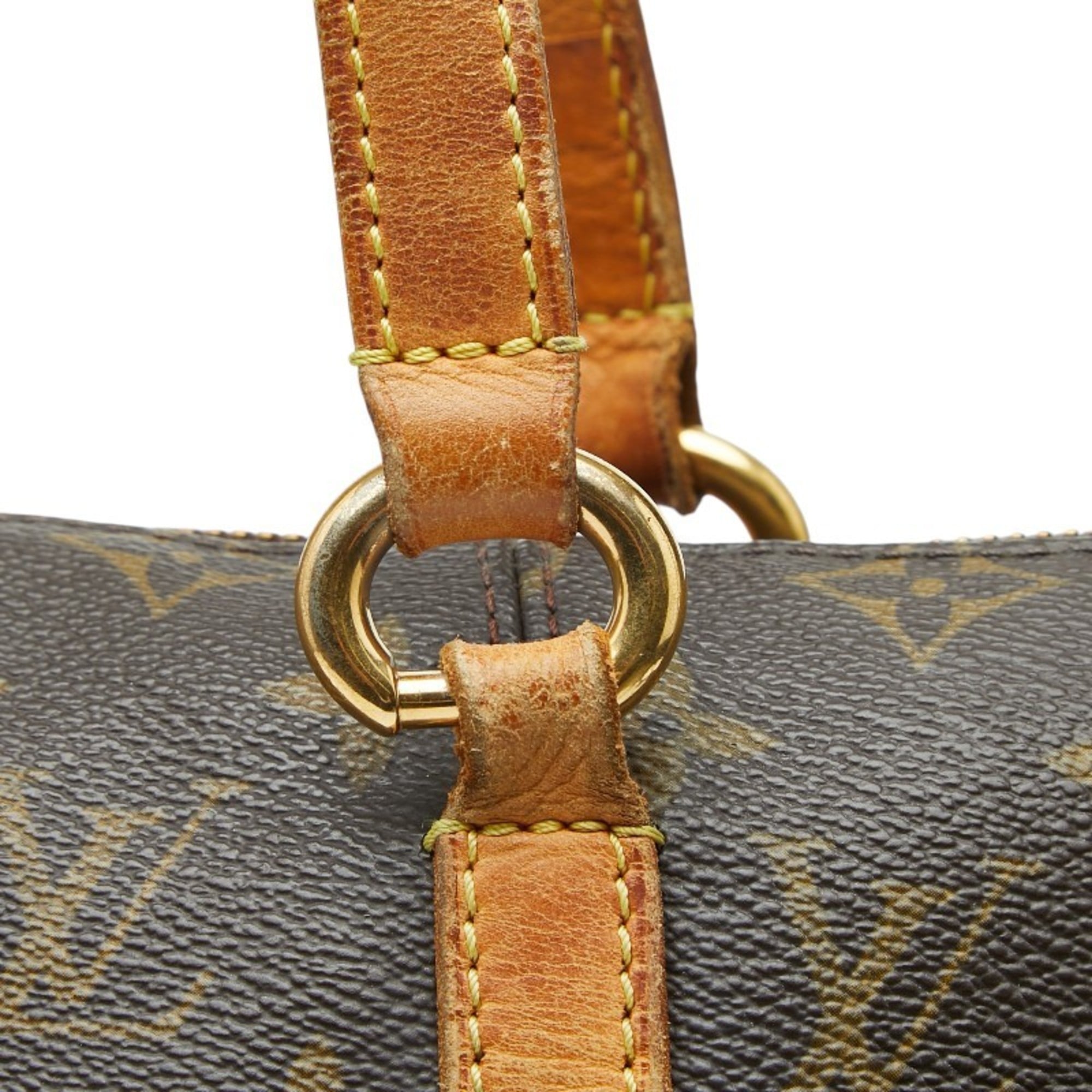 Louis Vuitton Brown Pvc Leather Handbag Shoulder Bag