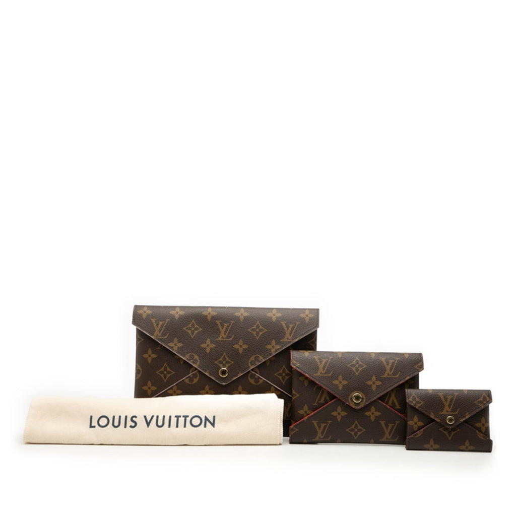 Louis Vuitton Brown Pvc Leather Clutch Bag Pochette Pouch