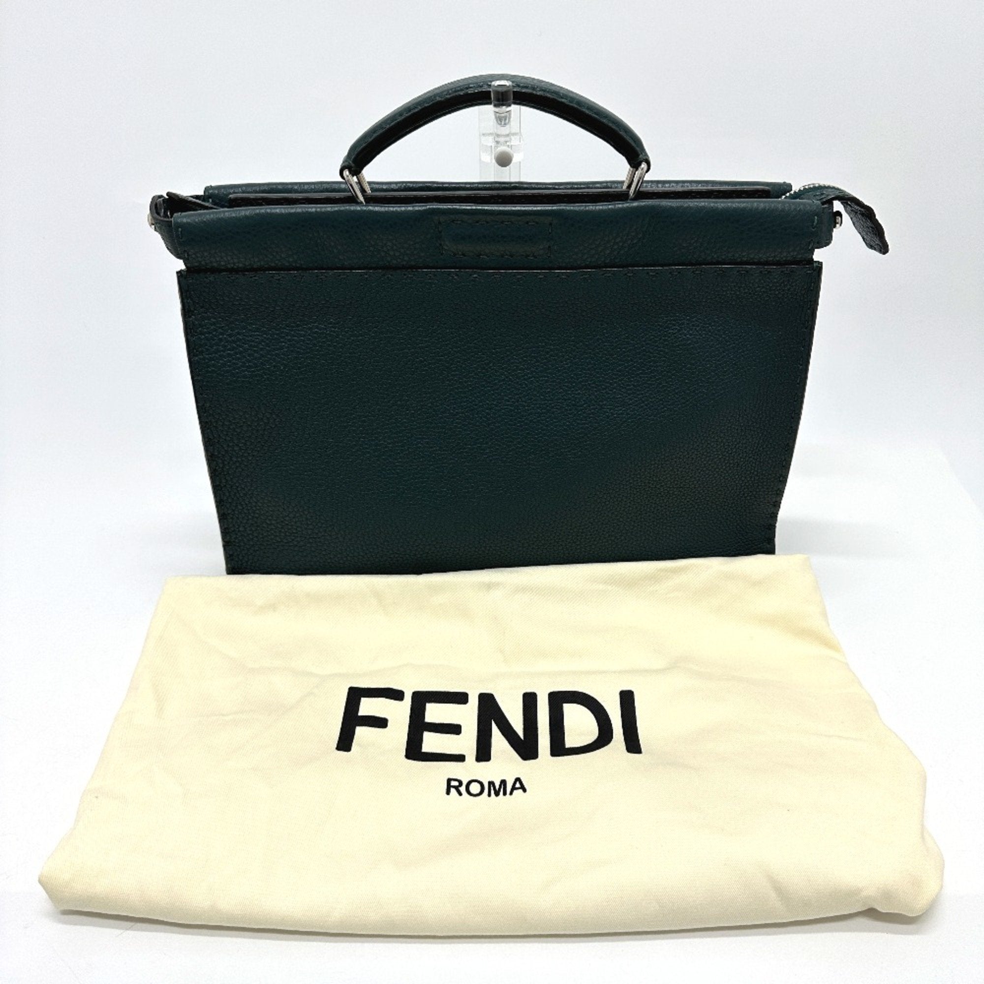 Fendi Blue Leather Briefcase