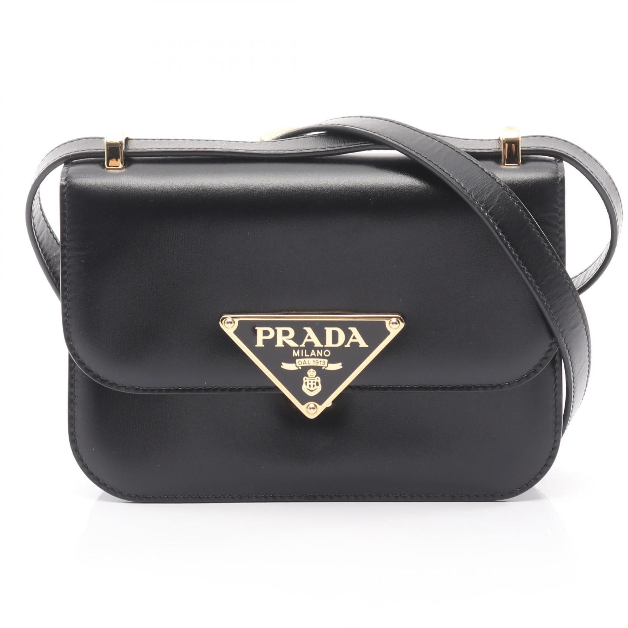 Prada Black Leather Shoulder Bag
