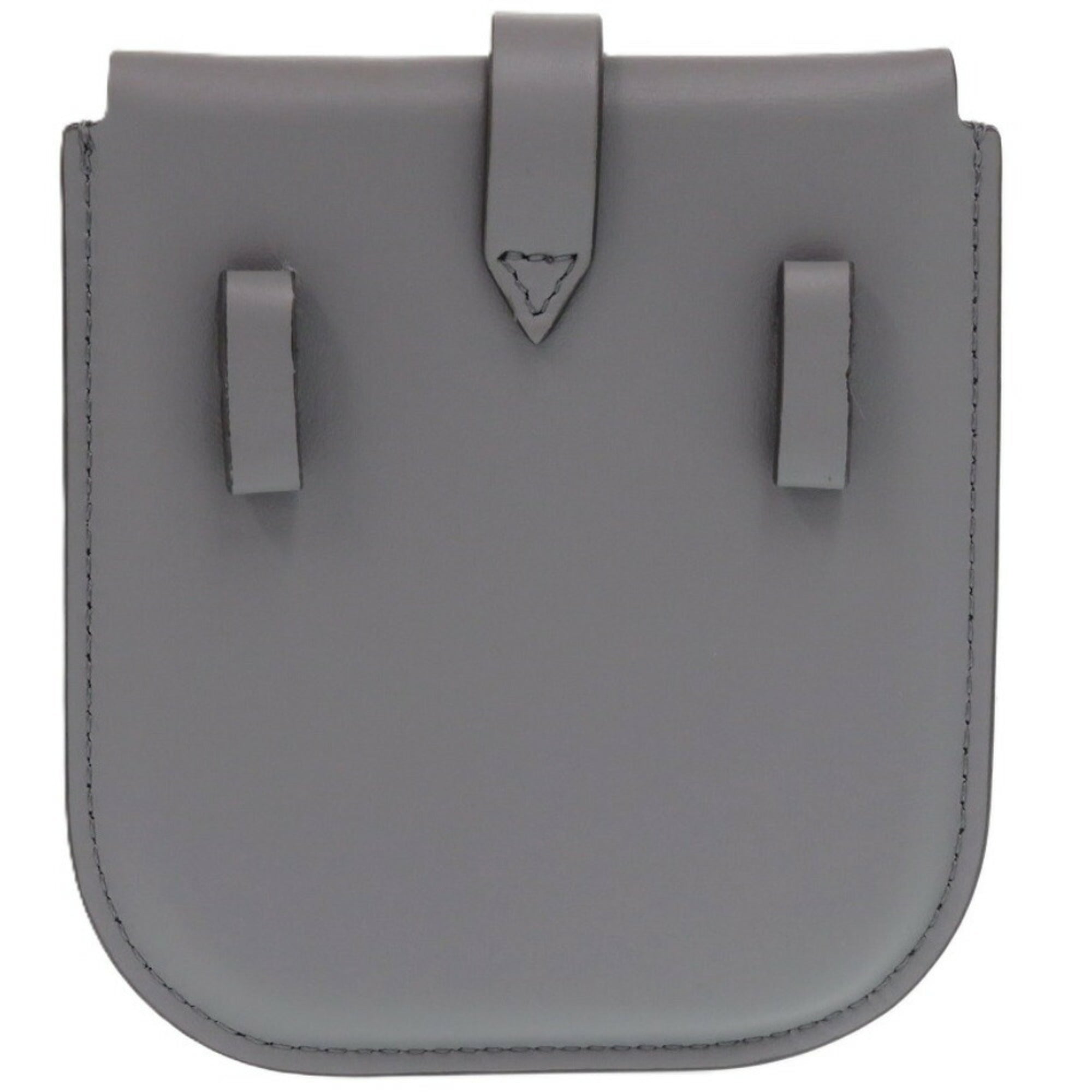 Burberry Gray Leather Fanny Pack Pouch