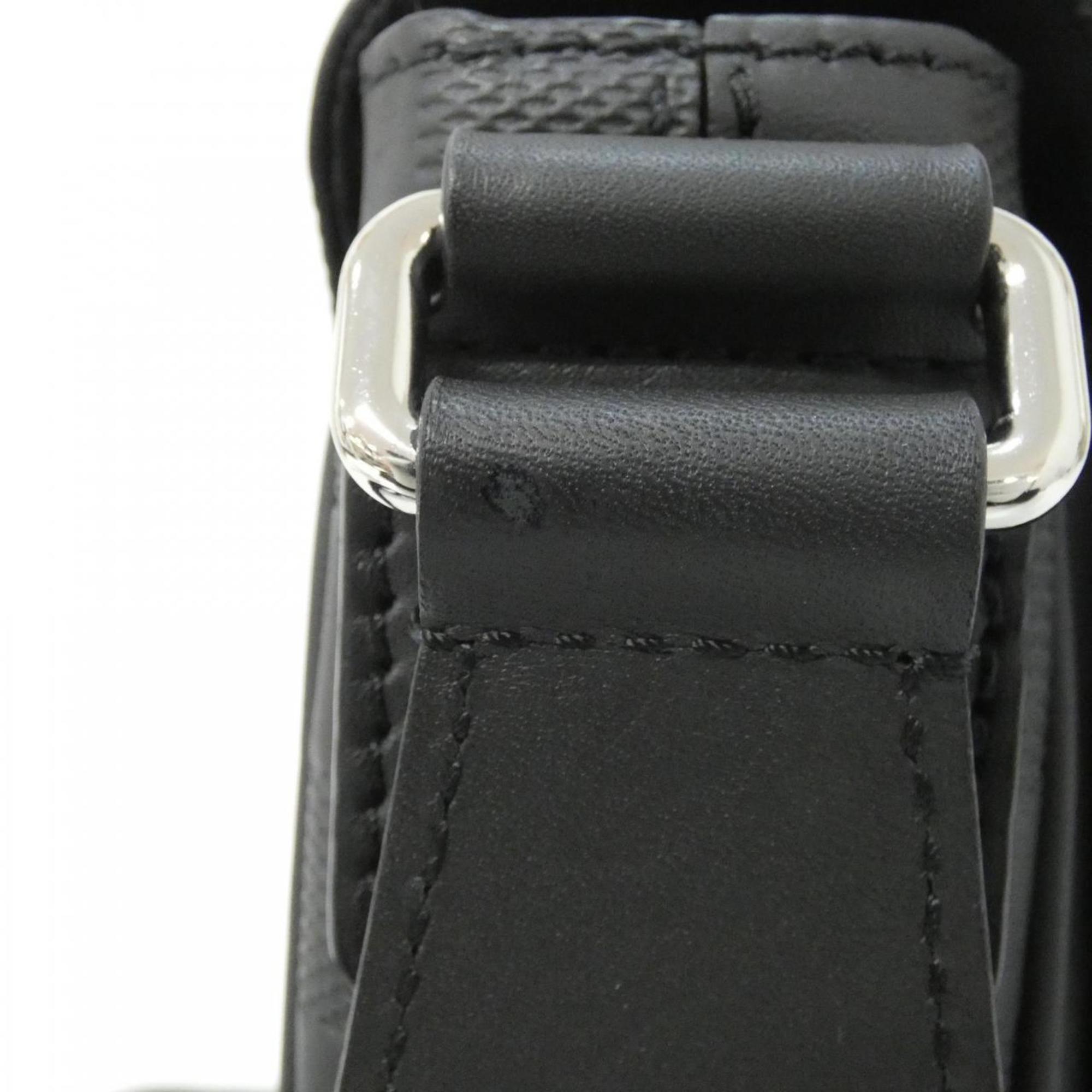 Louis Vuitton Black Leather Shoulder Bag