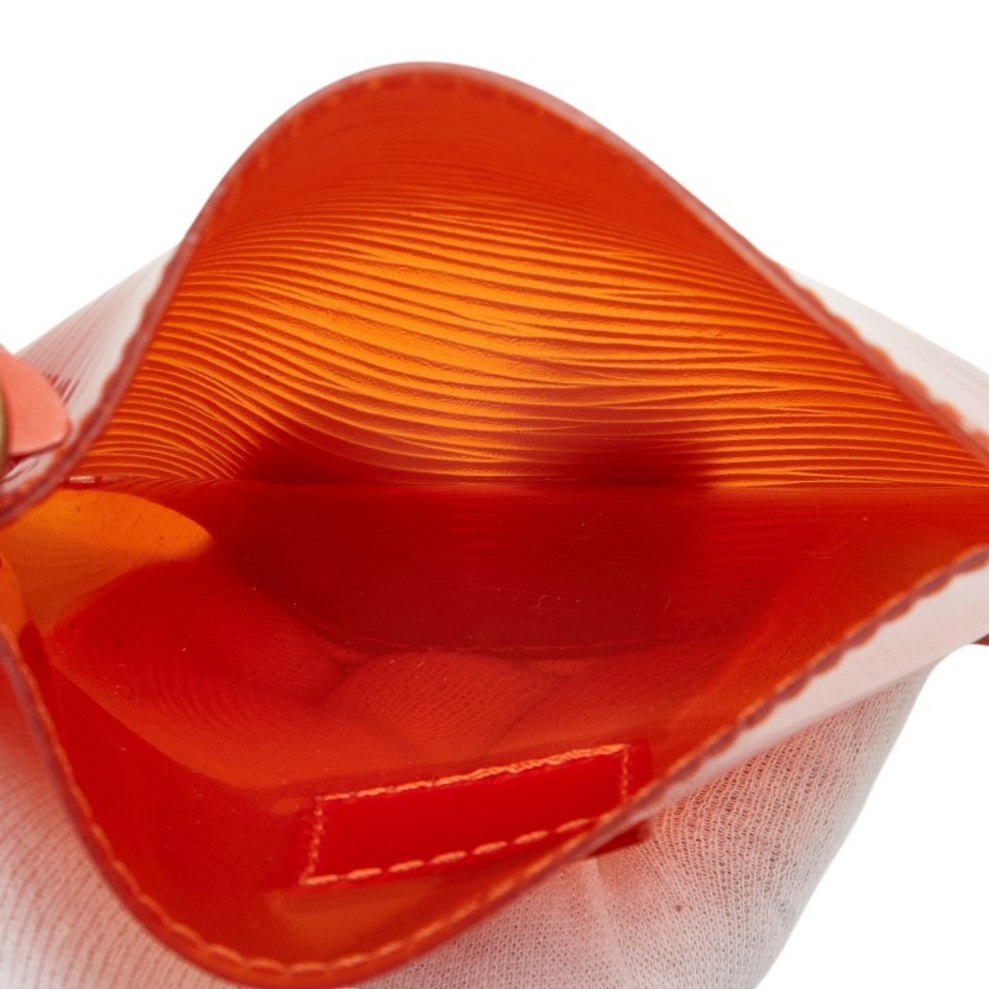 Louis Vuitton Orange Vinyl Leather Handbag