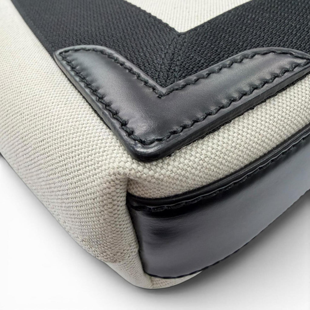 Balenciaga Black Canvas Leather Shoulder