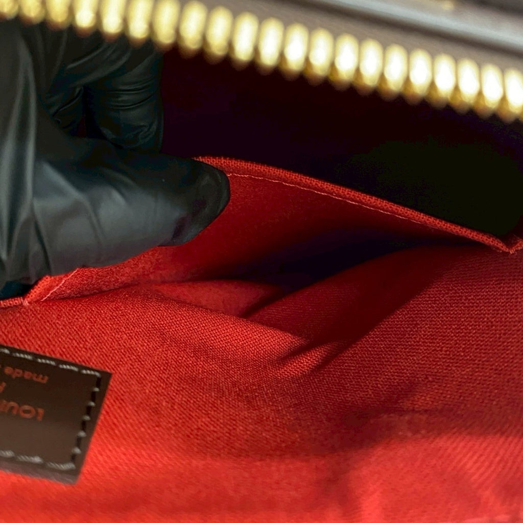Louis Vuitton Brown Leather Pvc Handbag Tote Bag