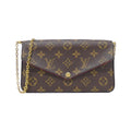 Louis Vuitton Monogram Marron Coated Canvas Pochette Shoulder Bag
