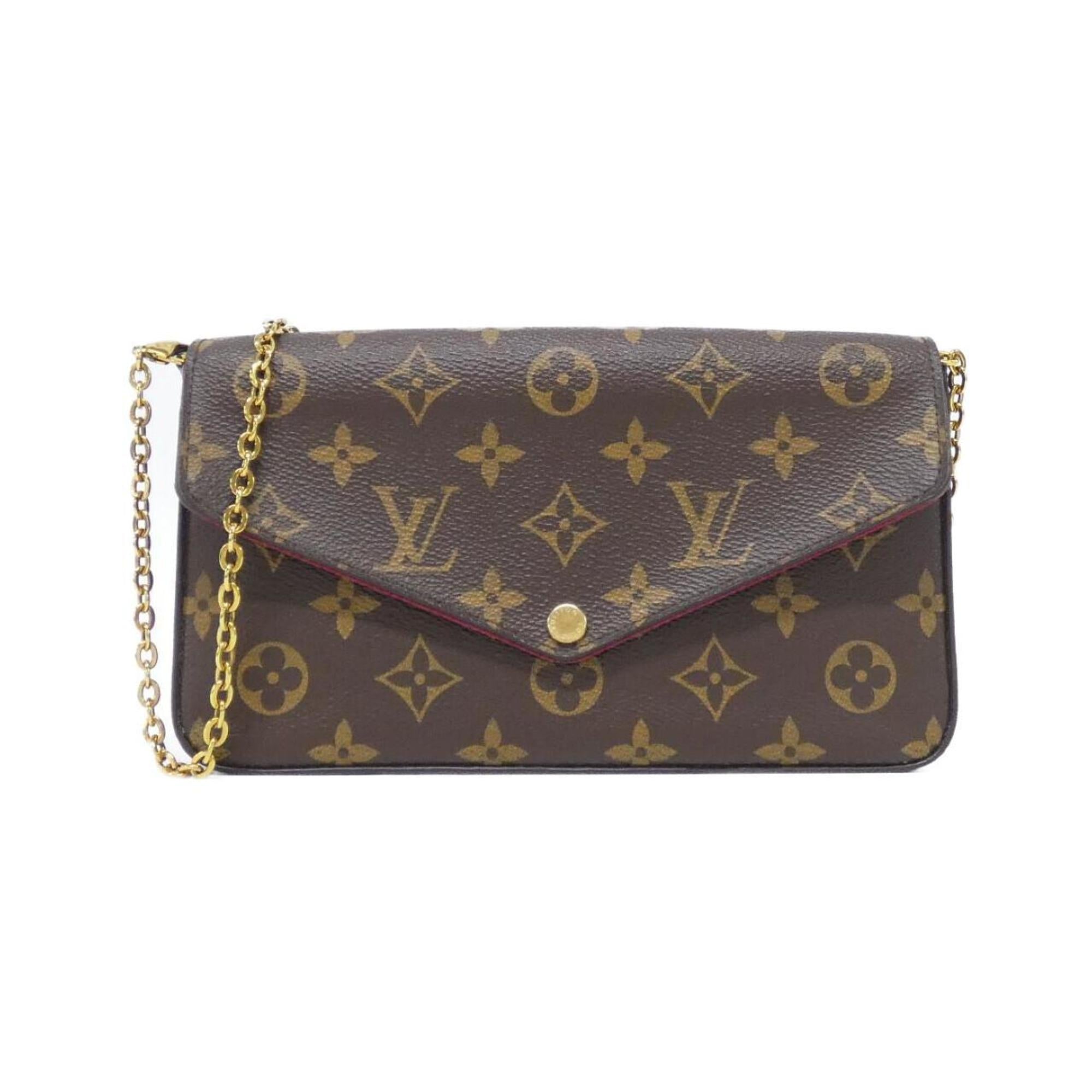 Louis Vuitton Monogram Marron Coated Canvas Pochette Shoulder Bag