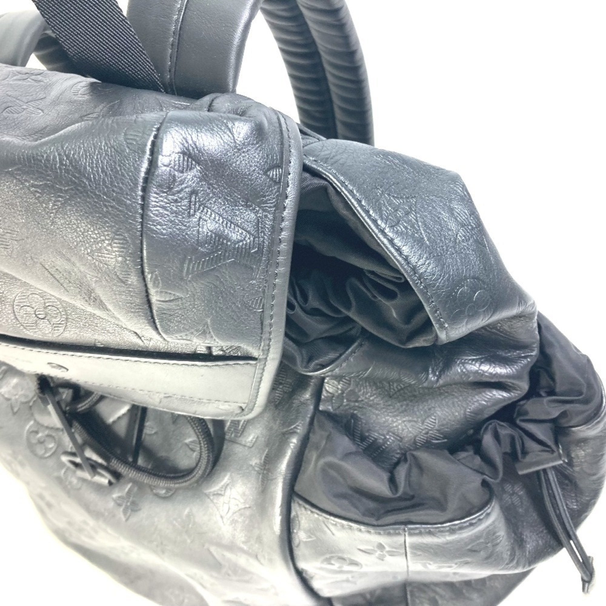 Louis Vuitton Black Leather Backpack