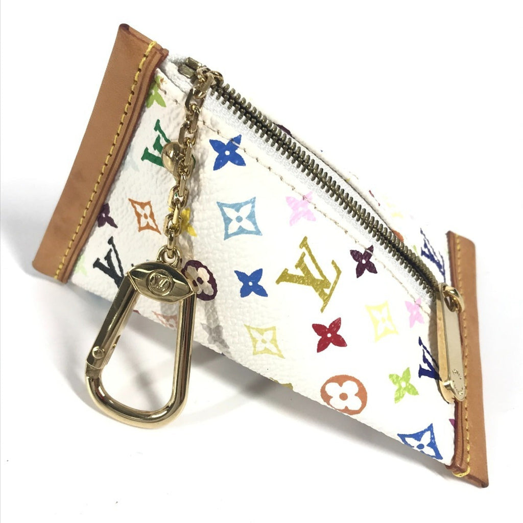 Louis Vuitton Blanc White Monogram Multicolore Coin Purse/Coin Case