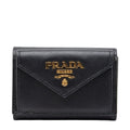 Prada Black Leather Wallet (Tri-Fold)