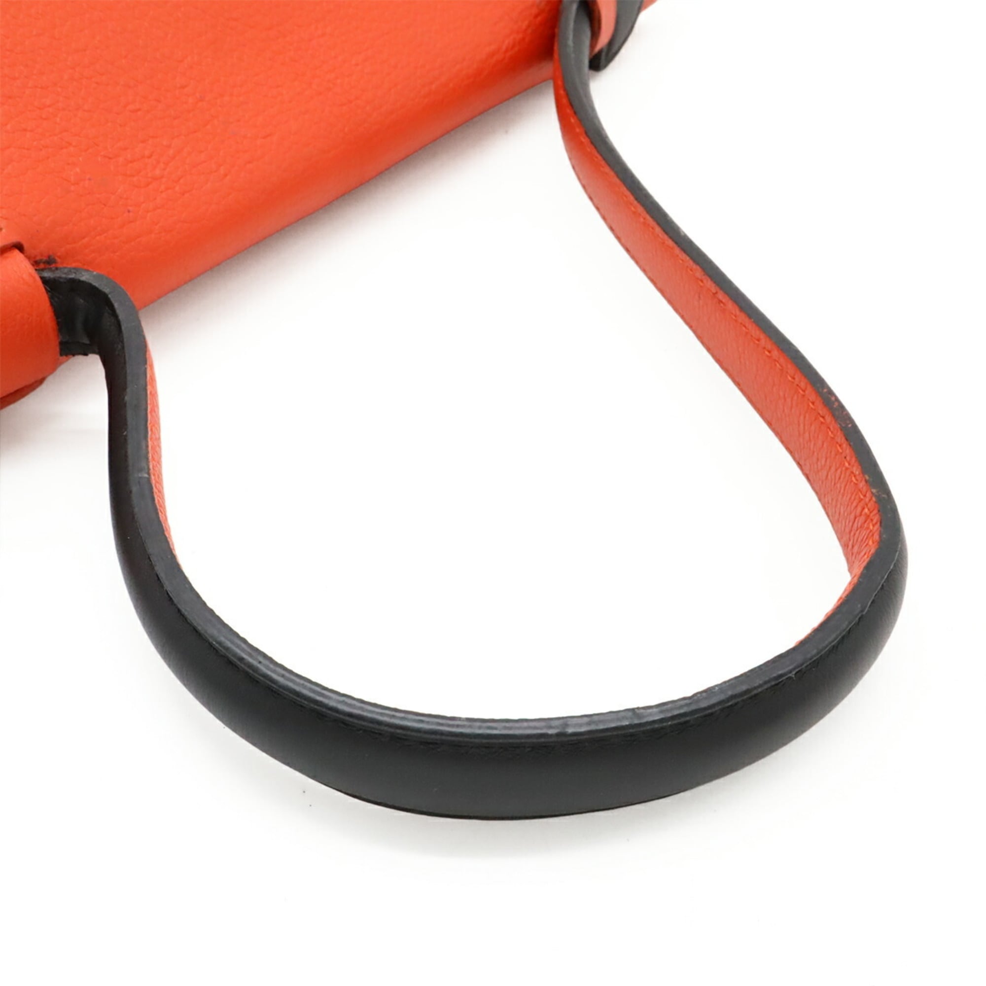 Louis Vuitton Orange Red Leather Handbag