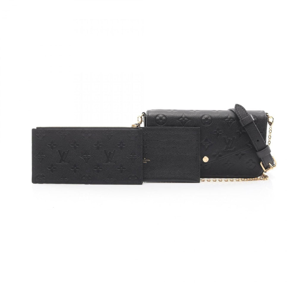 Louis Vuitton Black Noir Monogram Empreinte Pochette Shoulder Bag