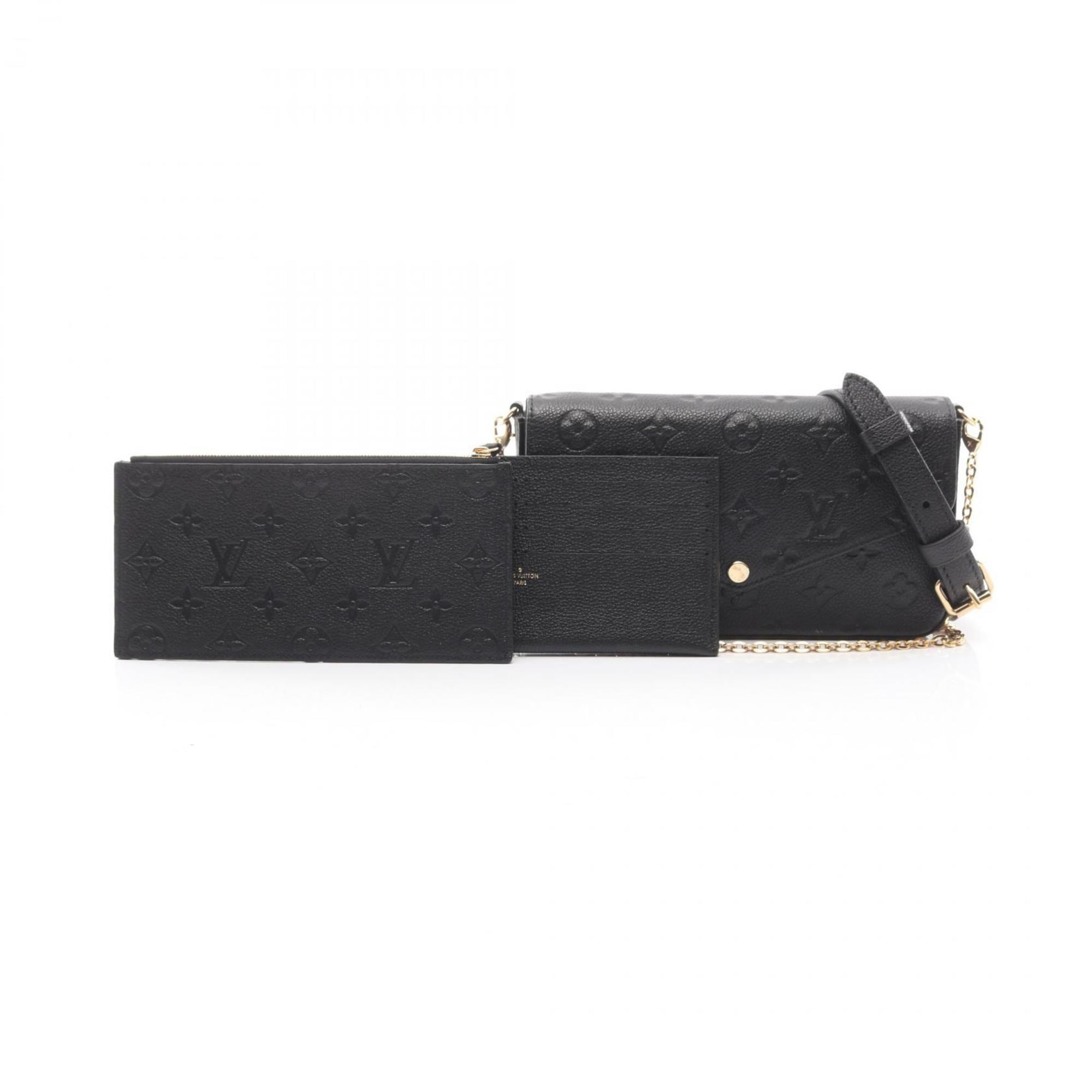 Louis Vuitton Black Noir Monogram Empreinte Pochette Shoulder Bag