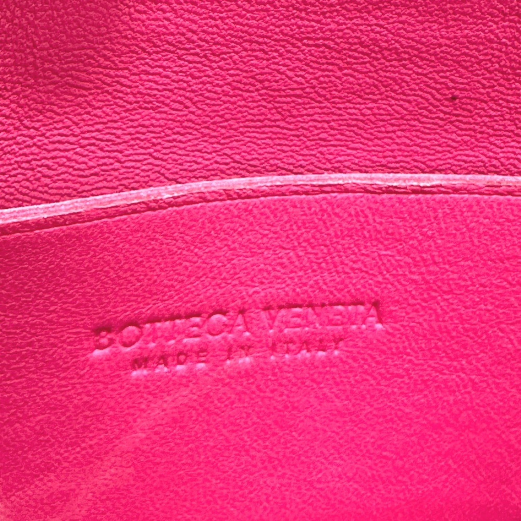 Bottega Veneta Pink Leather Pochette Shoulder Bag
