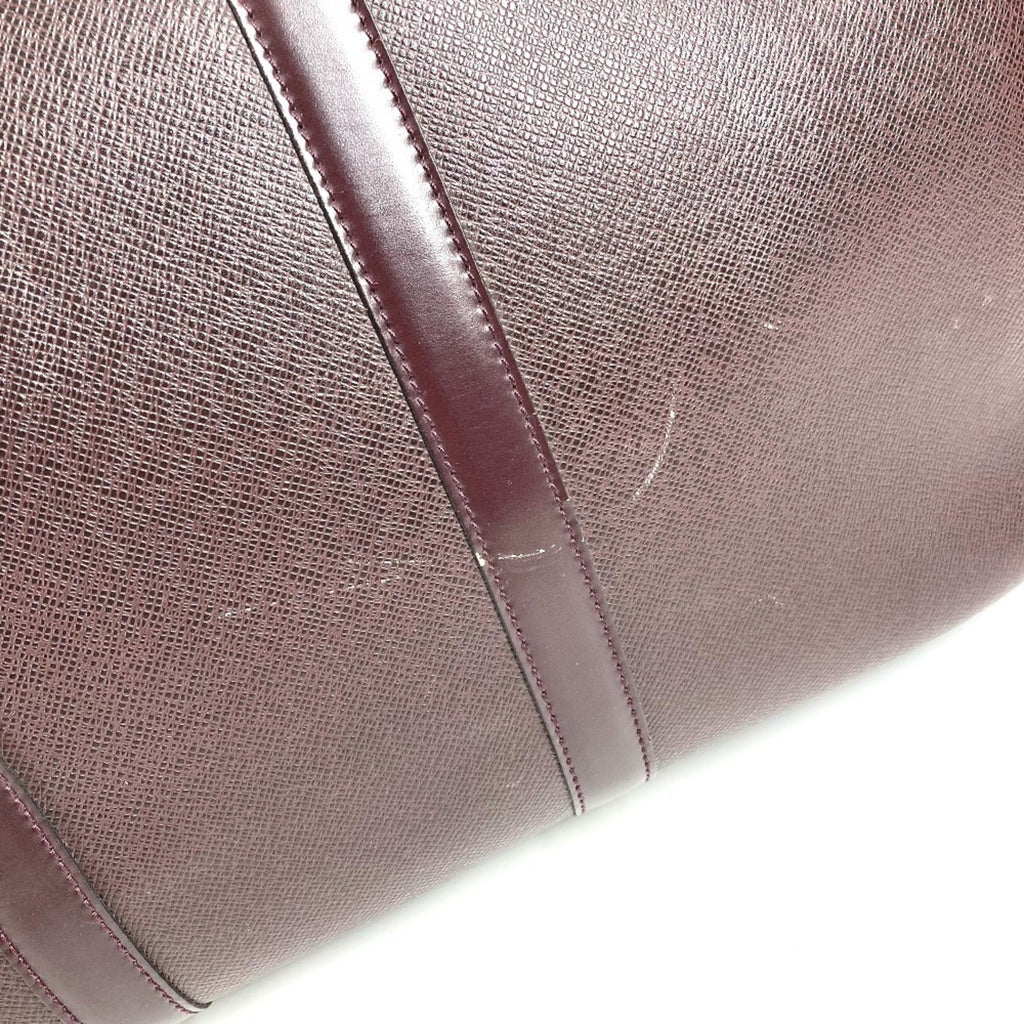 Louis Vuitton Acajou Purple Taiga Leather Boston Bag Shoulder Bag