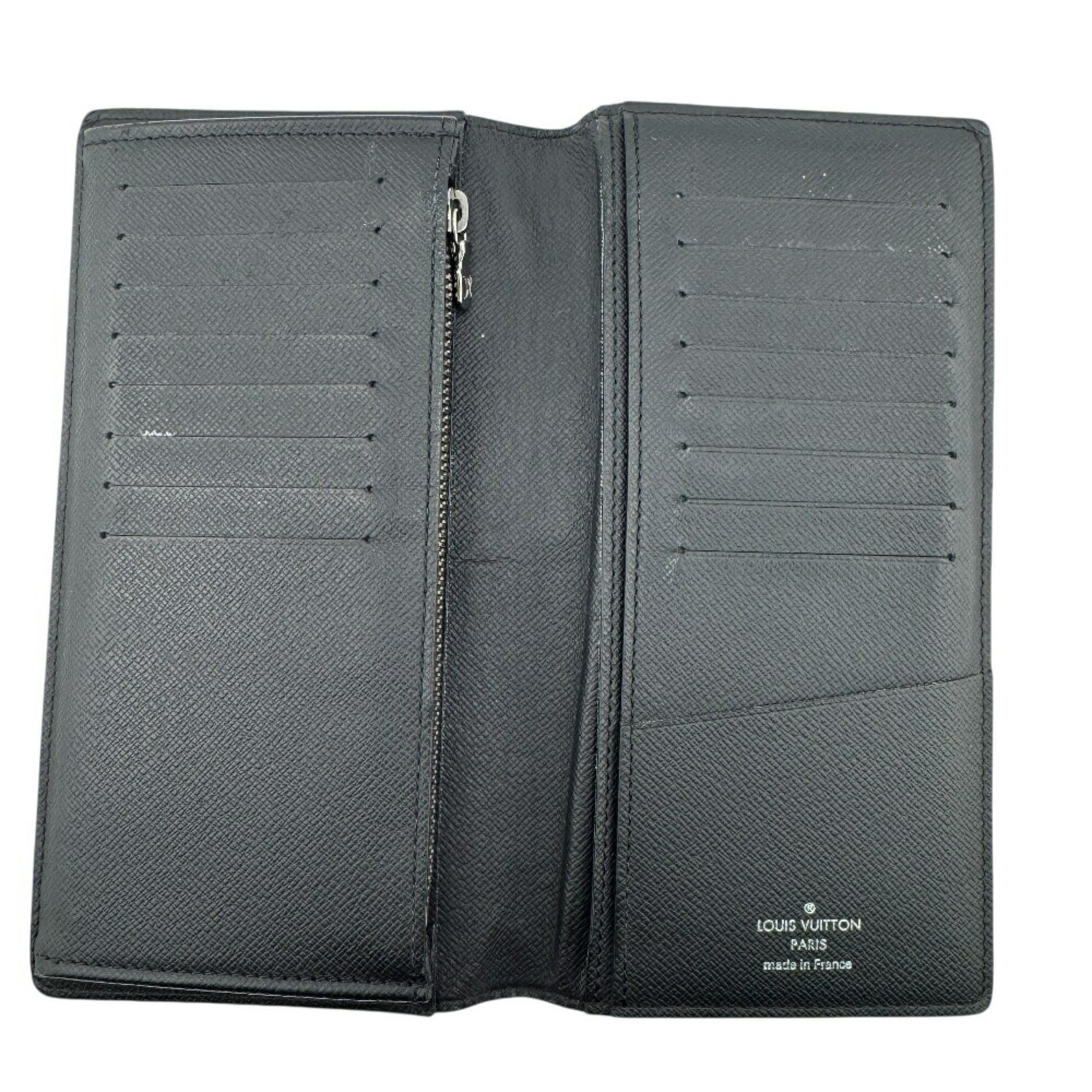 Louis Vuitton Black Leather Long Wallet