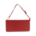 Louis Vuitton Red Color Leather Pochette Pouch