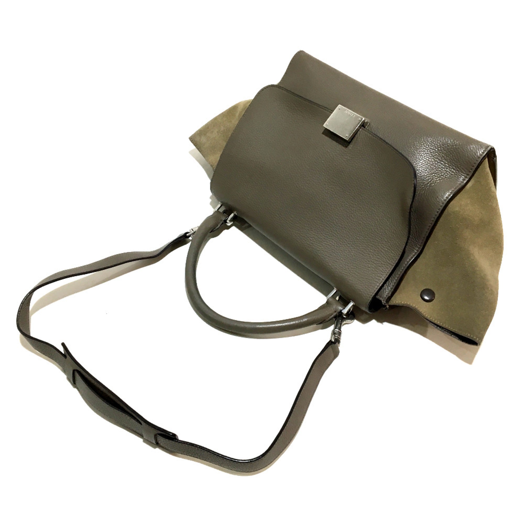 Celine Gray Leather Handbag