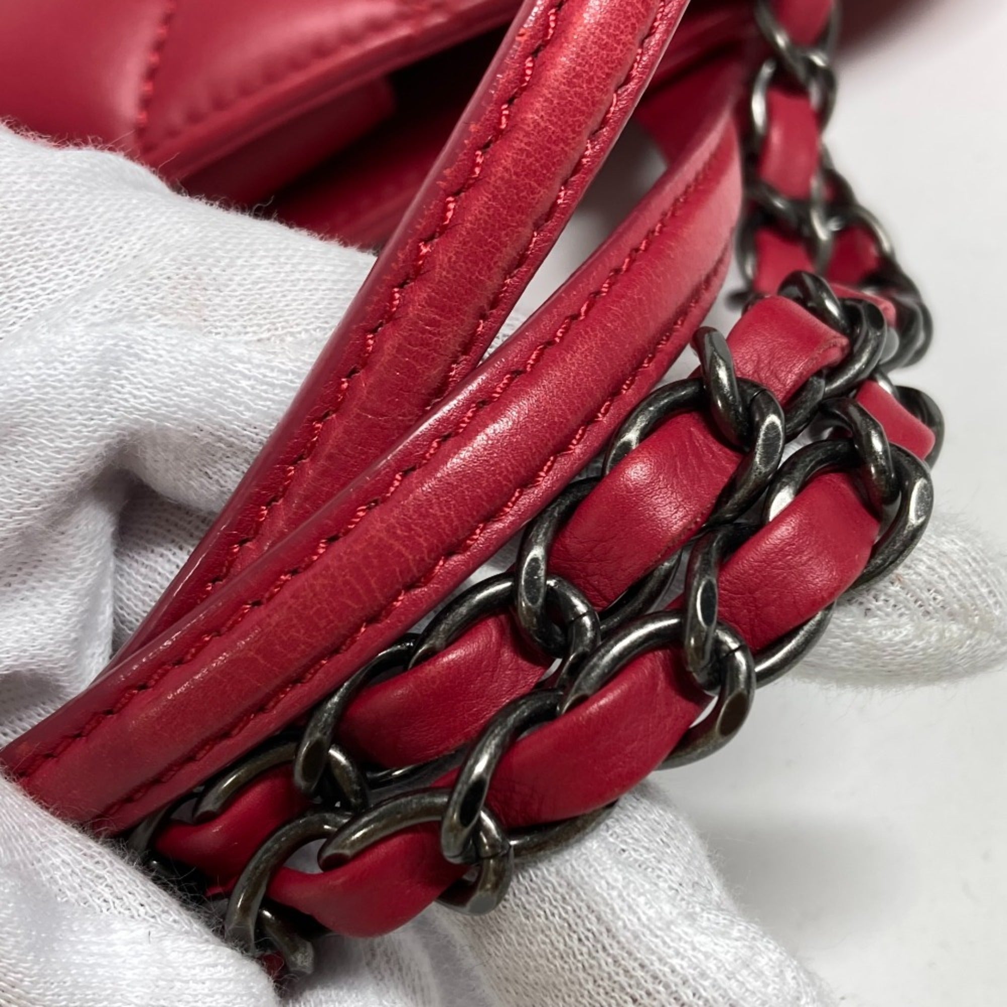 Chanel Pink Leather Tote Bag