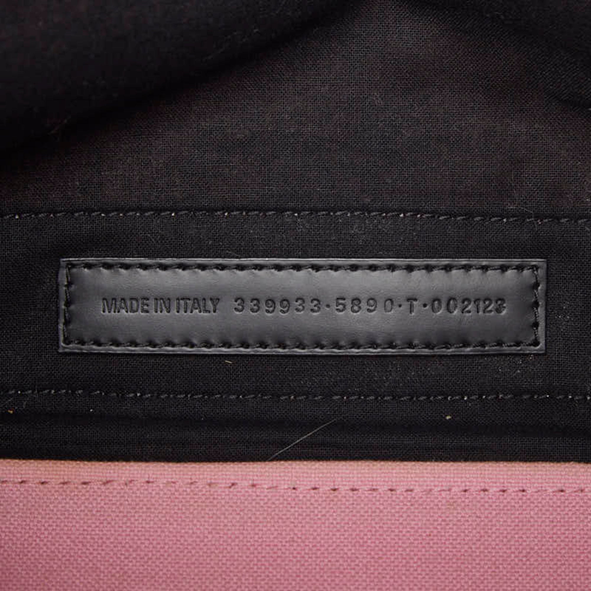 Balenciaga Pink Canvas Leather Hand