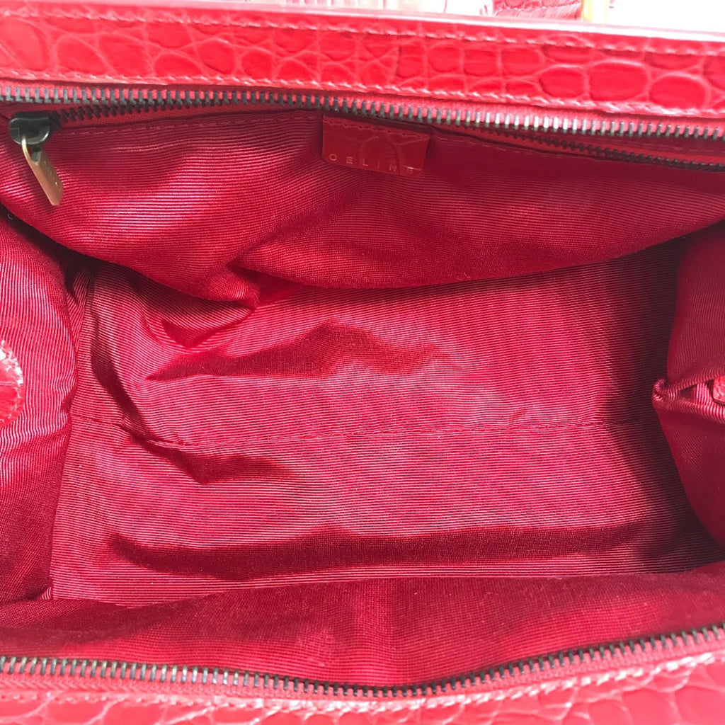 Celine Red Leather Handbag
