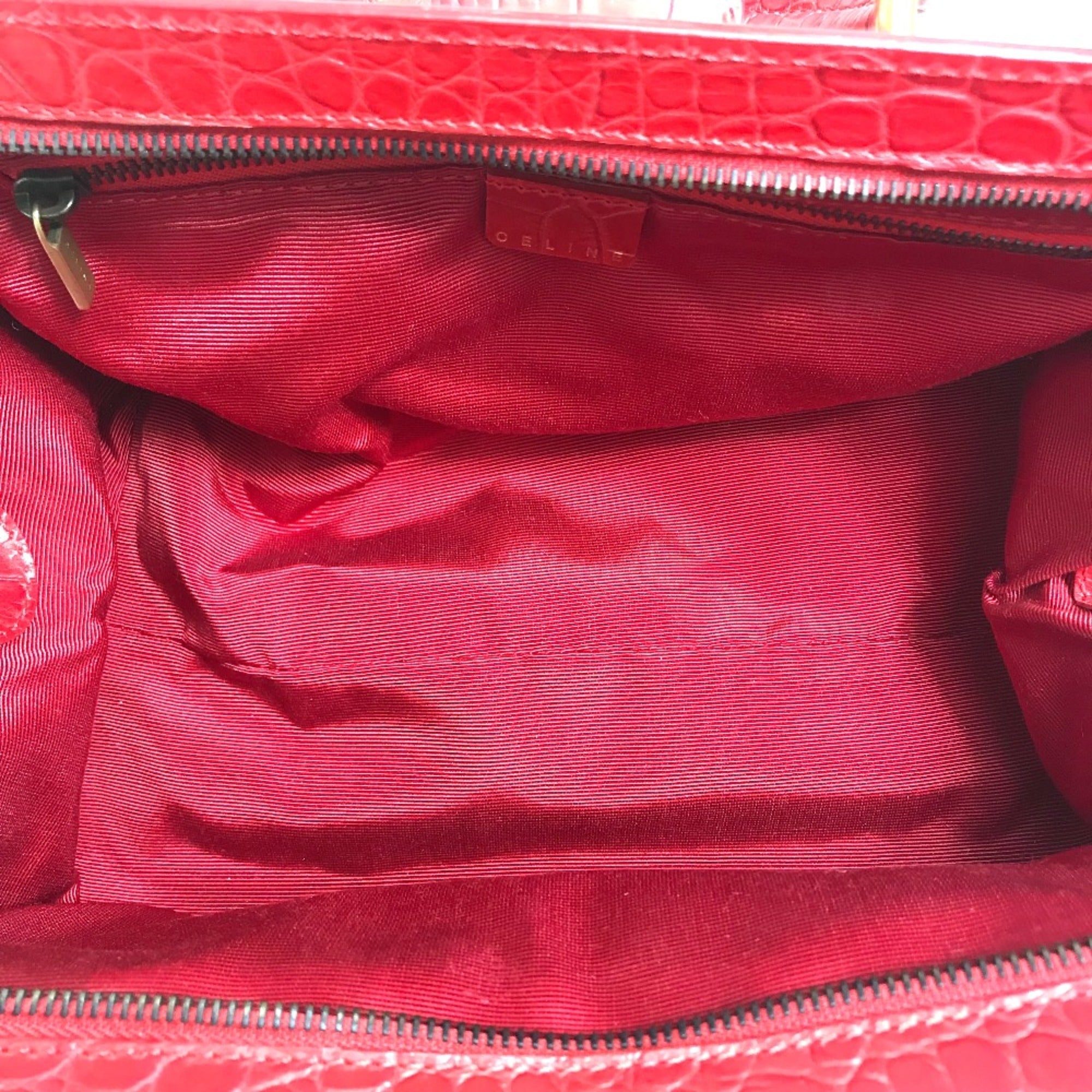 Celine Red Leather Handbag