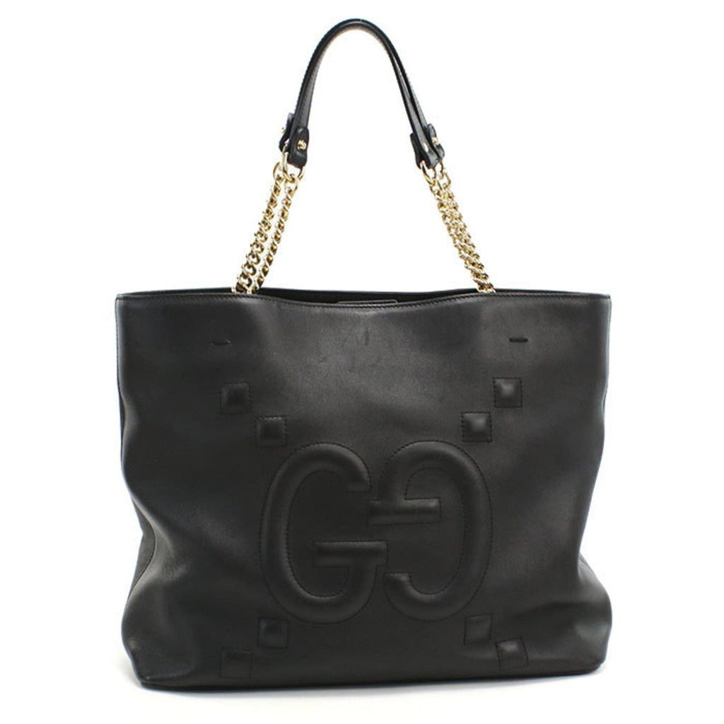 Gucci Black Leather Tote Bag (Pre-Owned)