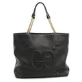 Gucci Black Leather Tote Bag (Pre-Owned)