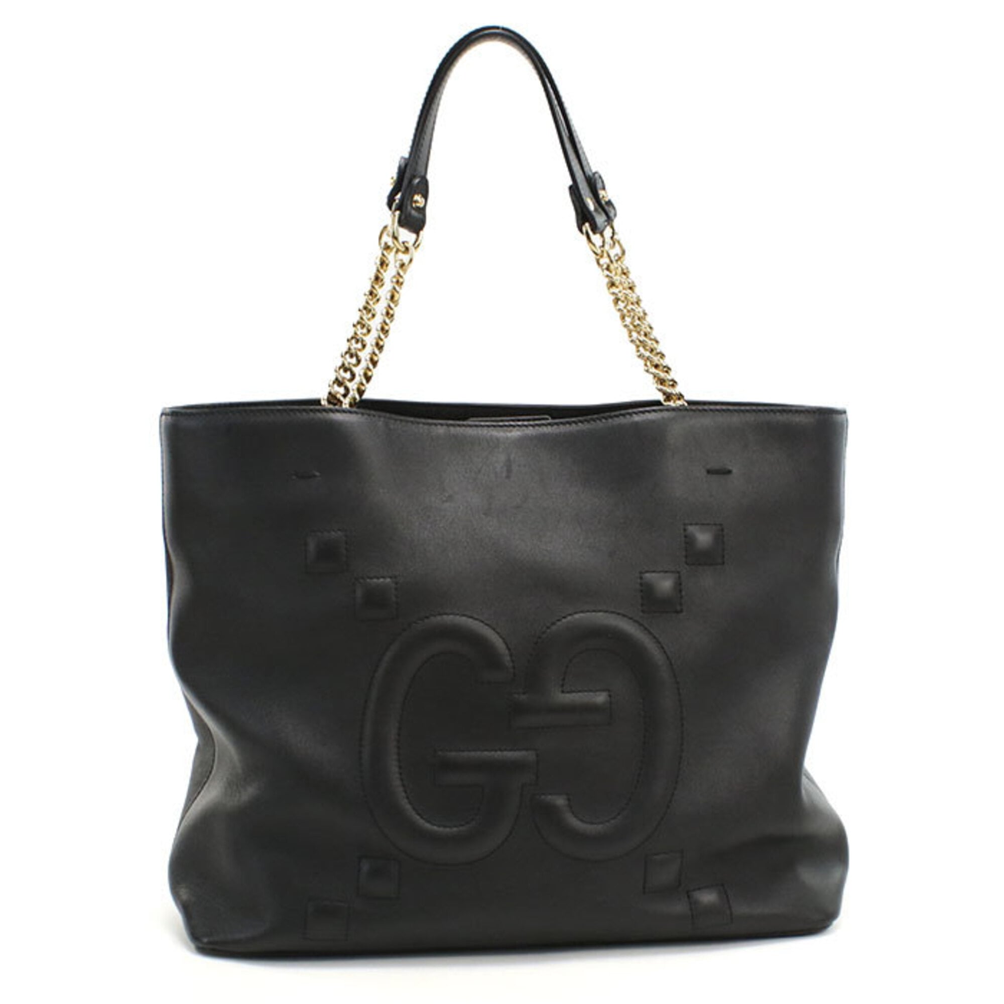 Gucci Black Leather Tote Bag (Pre-Owned)