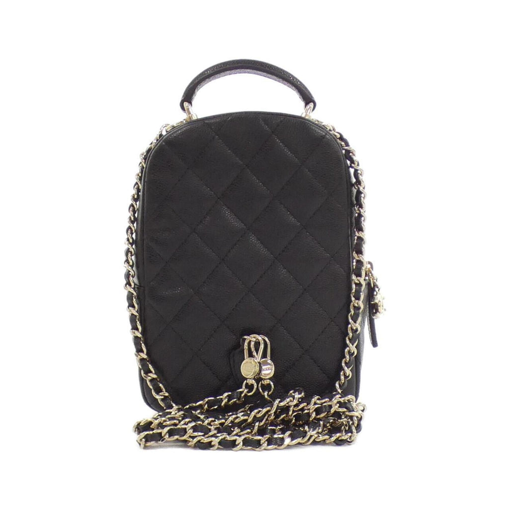 Chanel Black Grained Calfskin Backpack