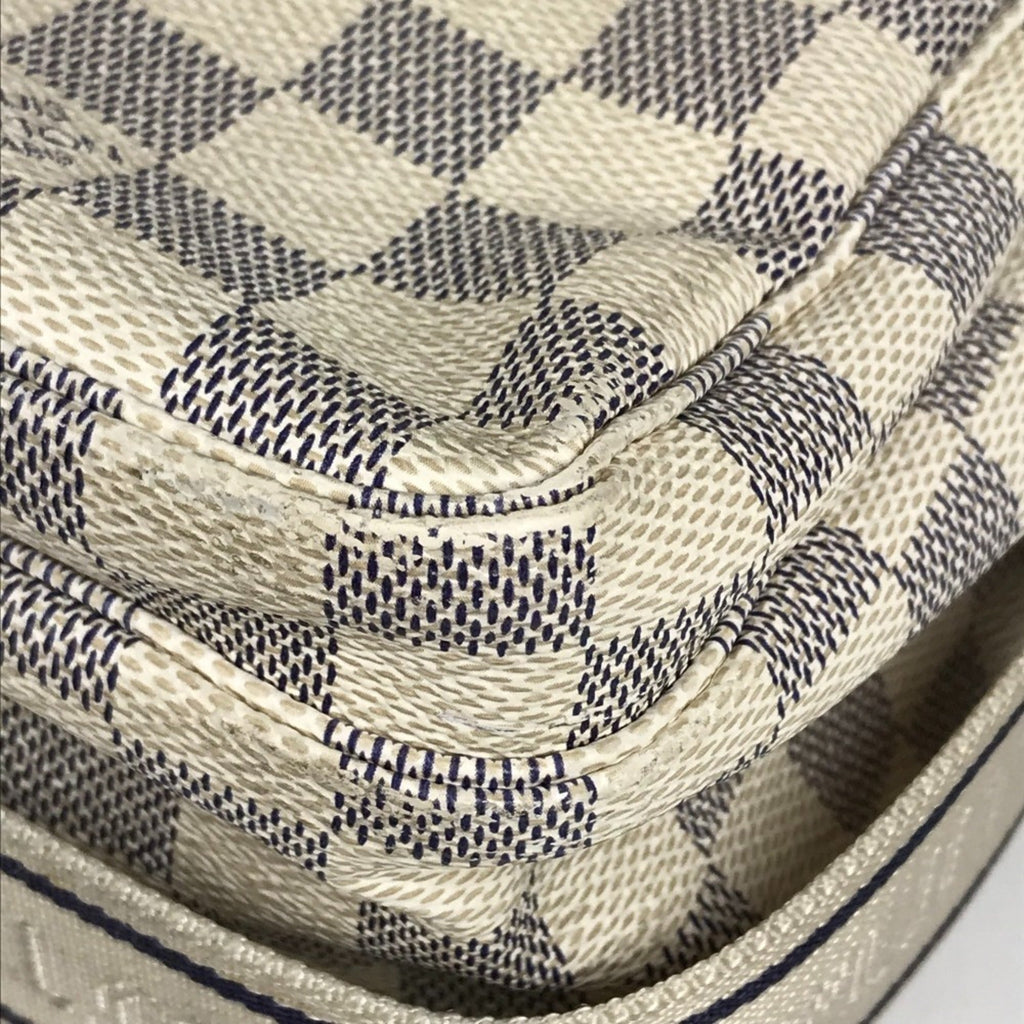 Louis Vuitton White Yellow Damier Azur Shoulder Bag