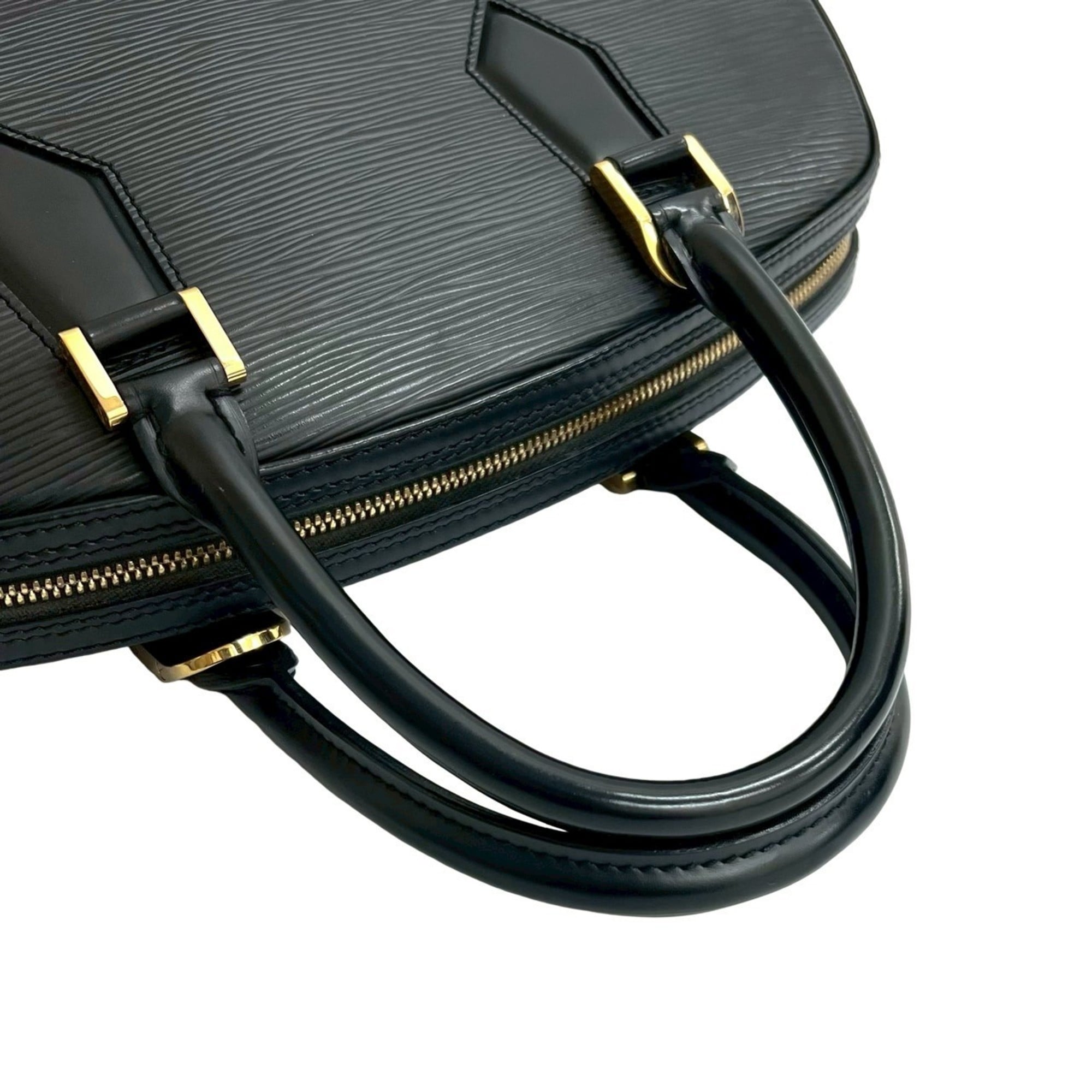 Louis Vuitton Black Epi Leather Boston Bag Handbag