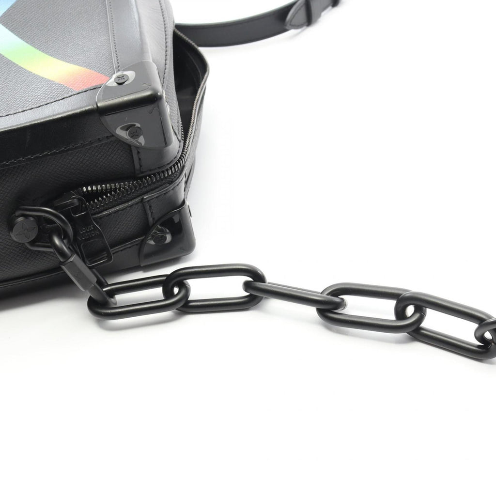 Louis Vuitton Black Multi-Color Taiga Leather Shoulder Bag