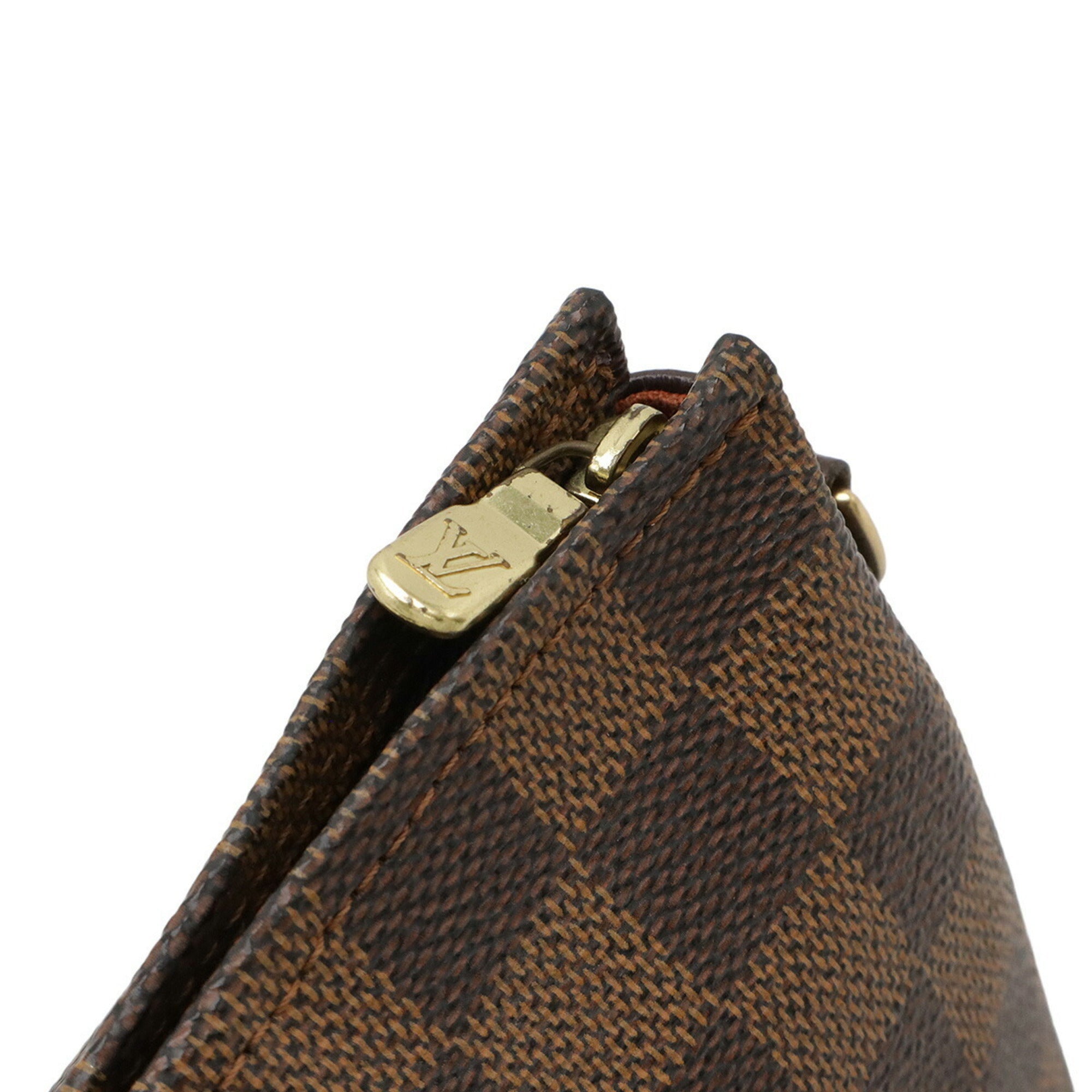 Louis Vuitton Brown Damier Canvas Pvc Handbag Pouch