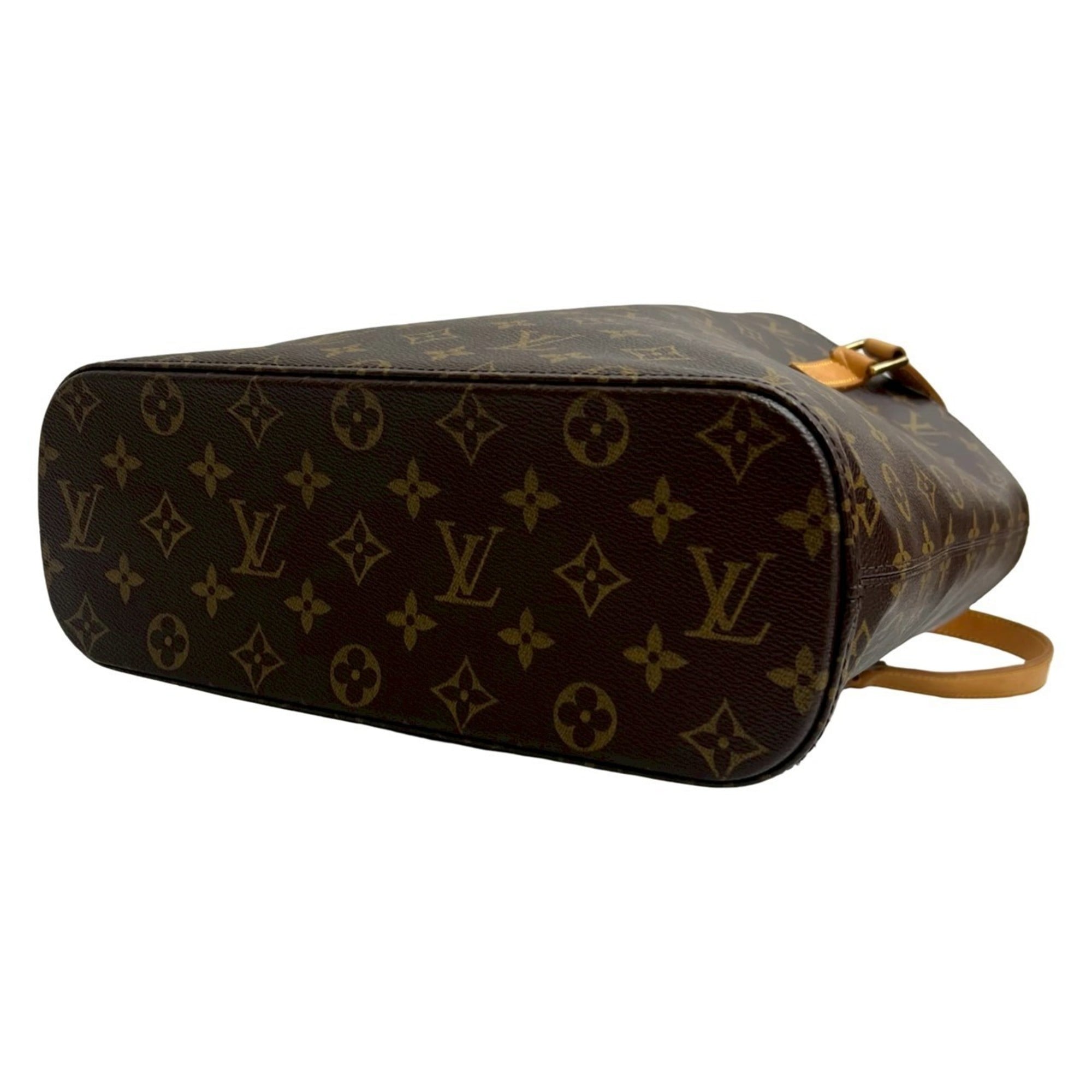 Louis Vuitton Brown Leather Pvc Handbag Tote Bag