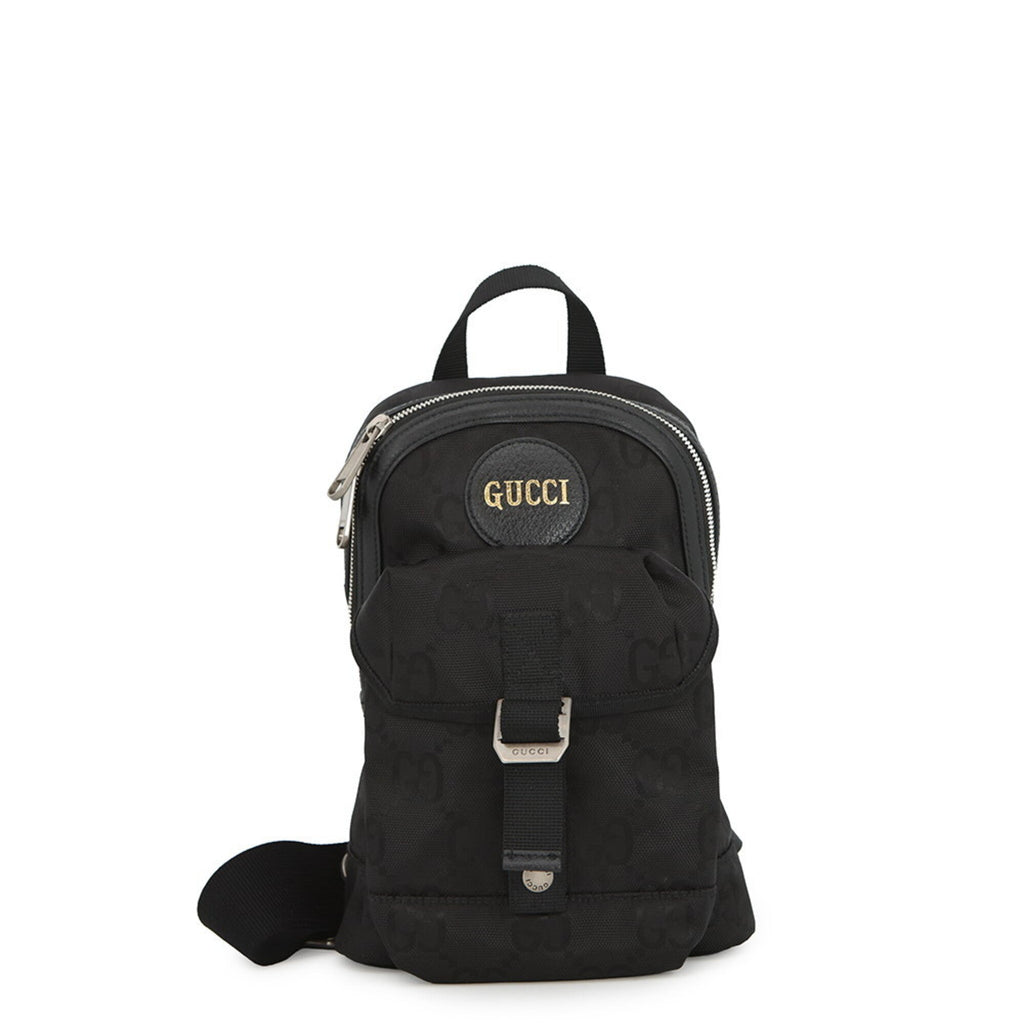 Gucci Black Nylon Leather Handbag Sling Bag (Pre-Owned)