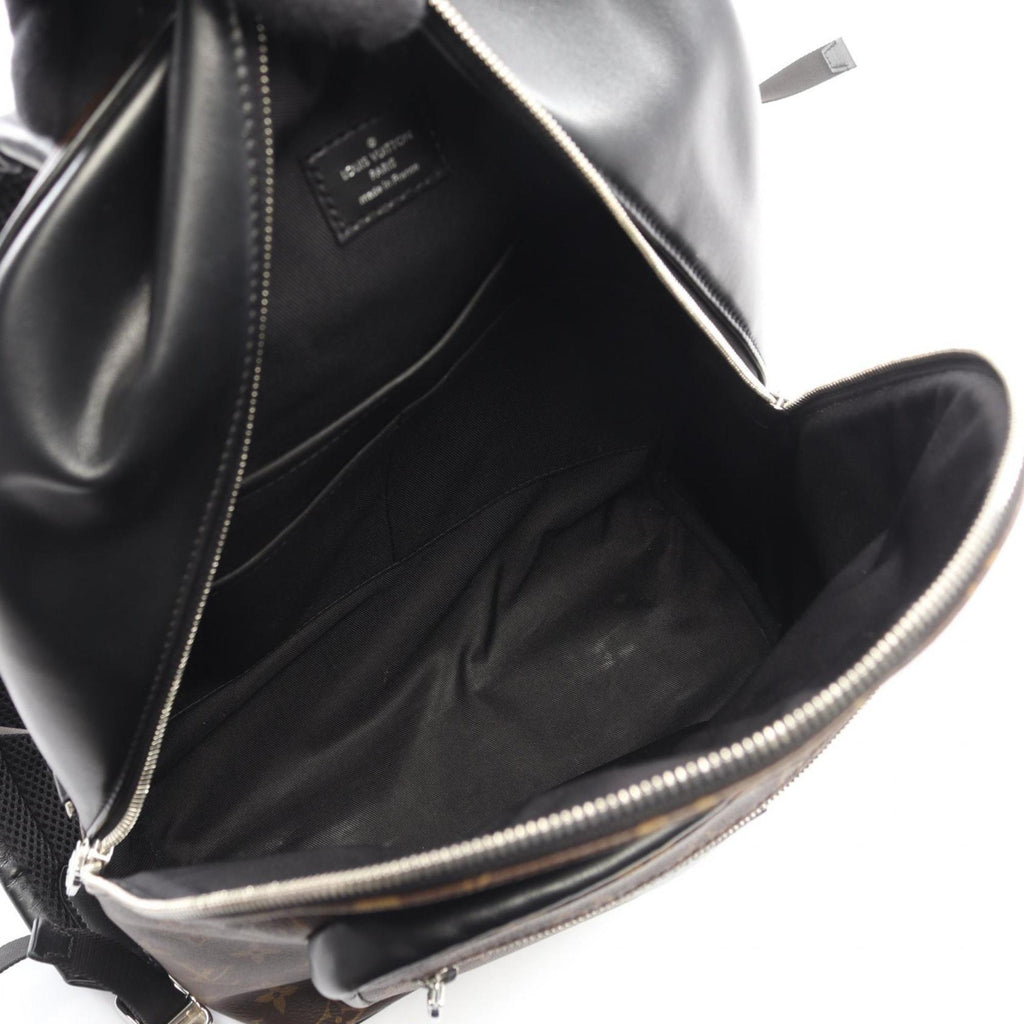 Louis Vuitton Black Brown Monogram Macassar Coated Canvas Leather Backpack