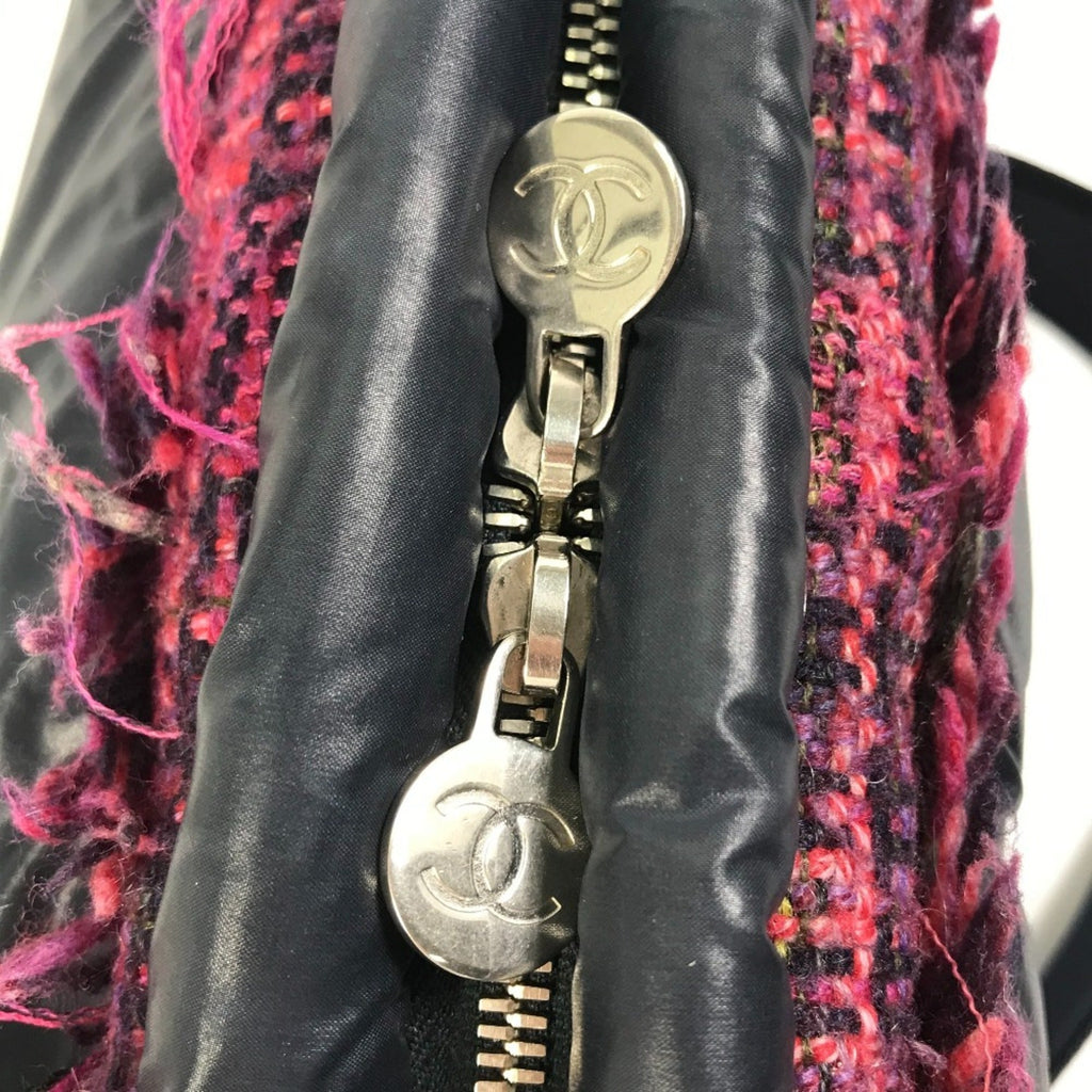Chanel Navy Pink Nylon Tweed Fanny Pack Shoulder Bag