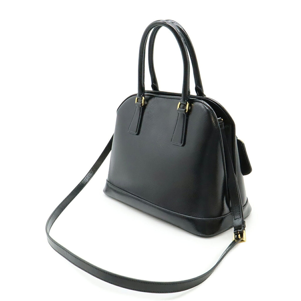 Prada Black Nero Patent Leather Handbag Shoulder Bag