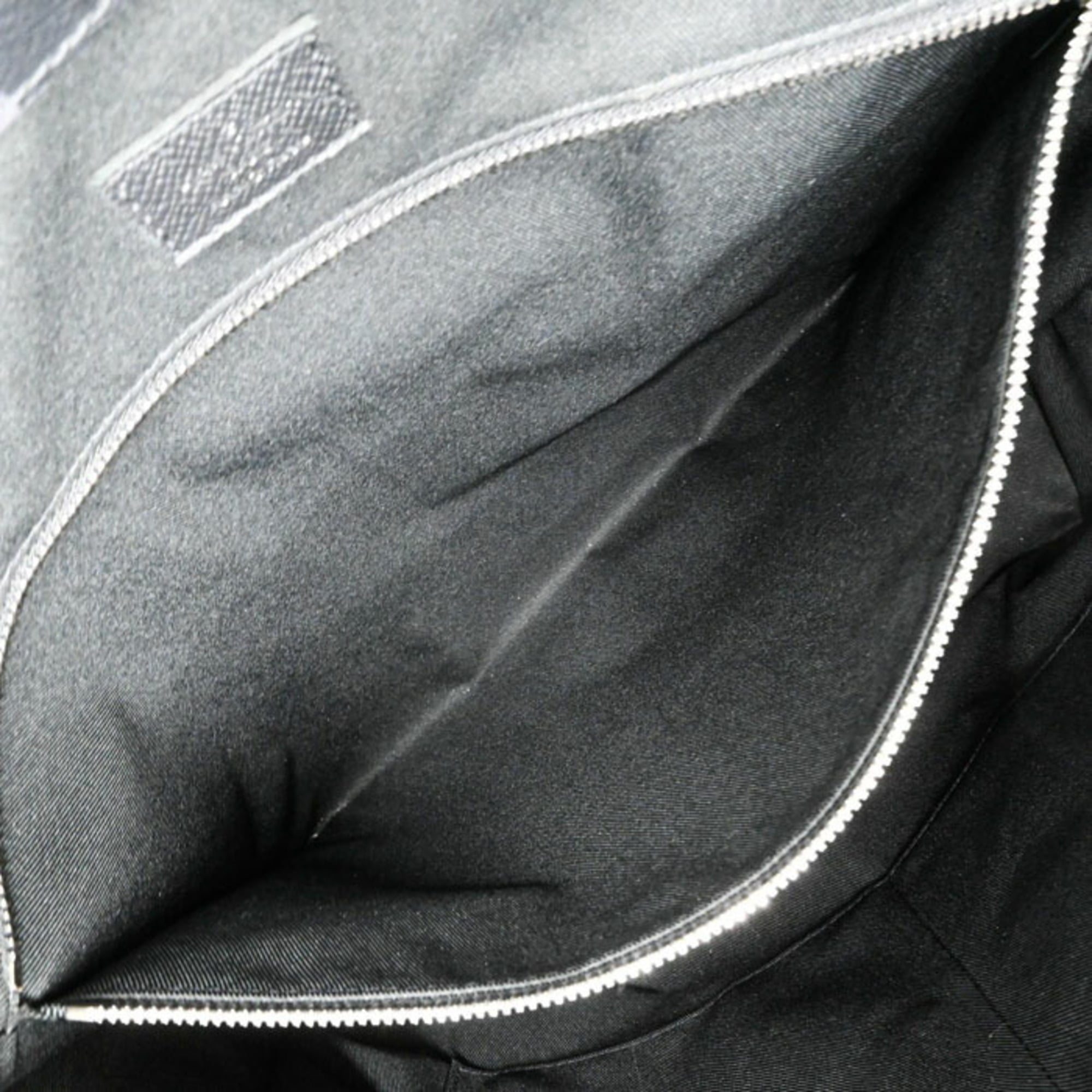 Louis Vuitton Black Noir Taigarama Monogram Shoulder Bag Tote Bag