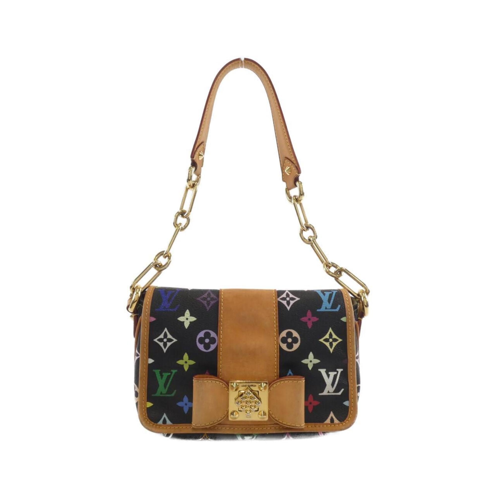 Louis Vuitton Black Coated Canvas Shoulder Bag