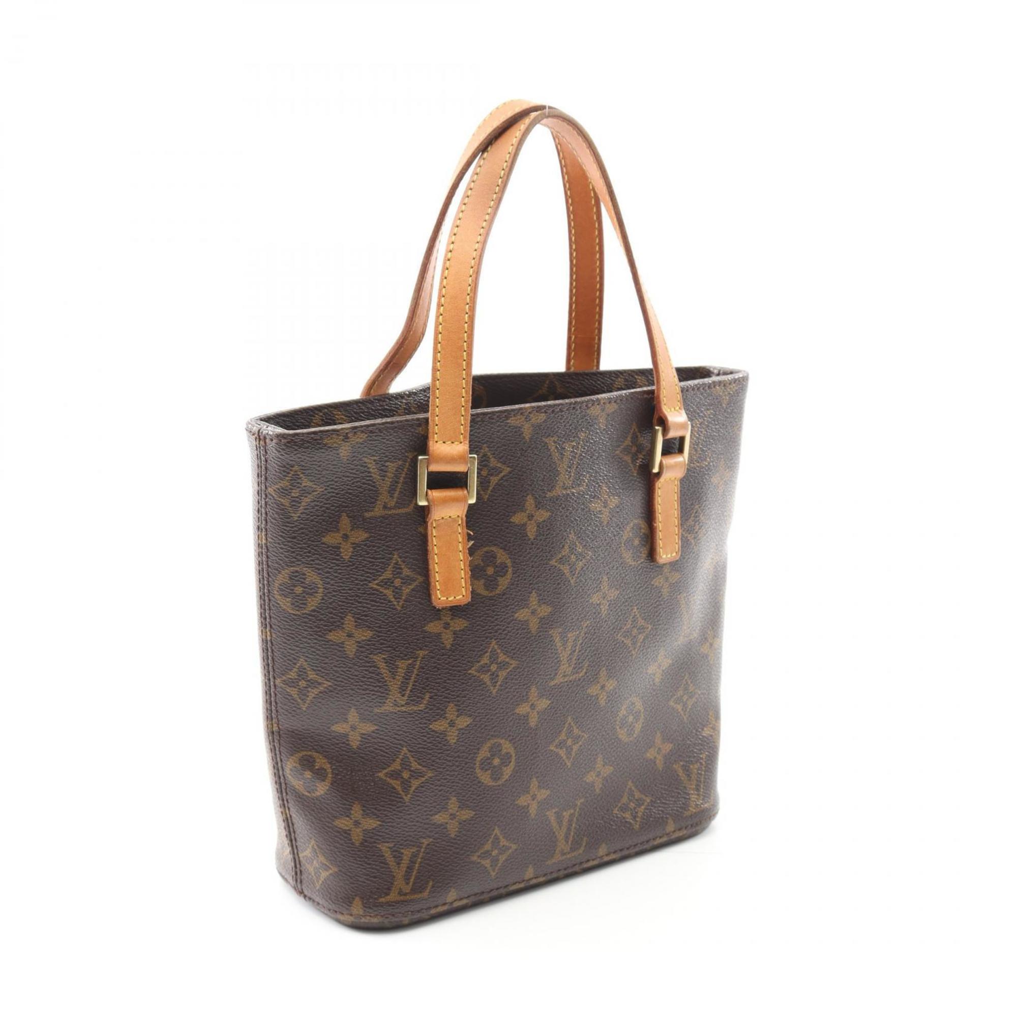 Louis Vuitton Monogram Brown Coated Canvas Leather Handbag