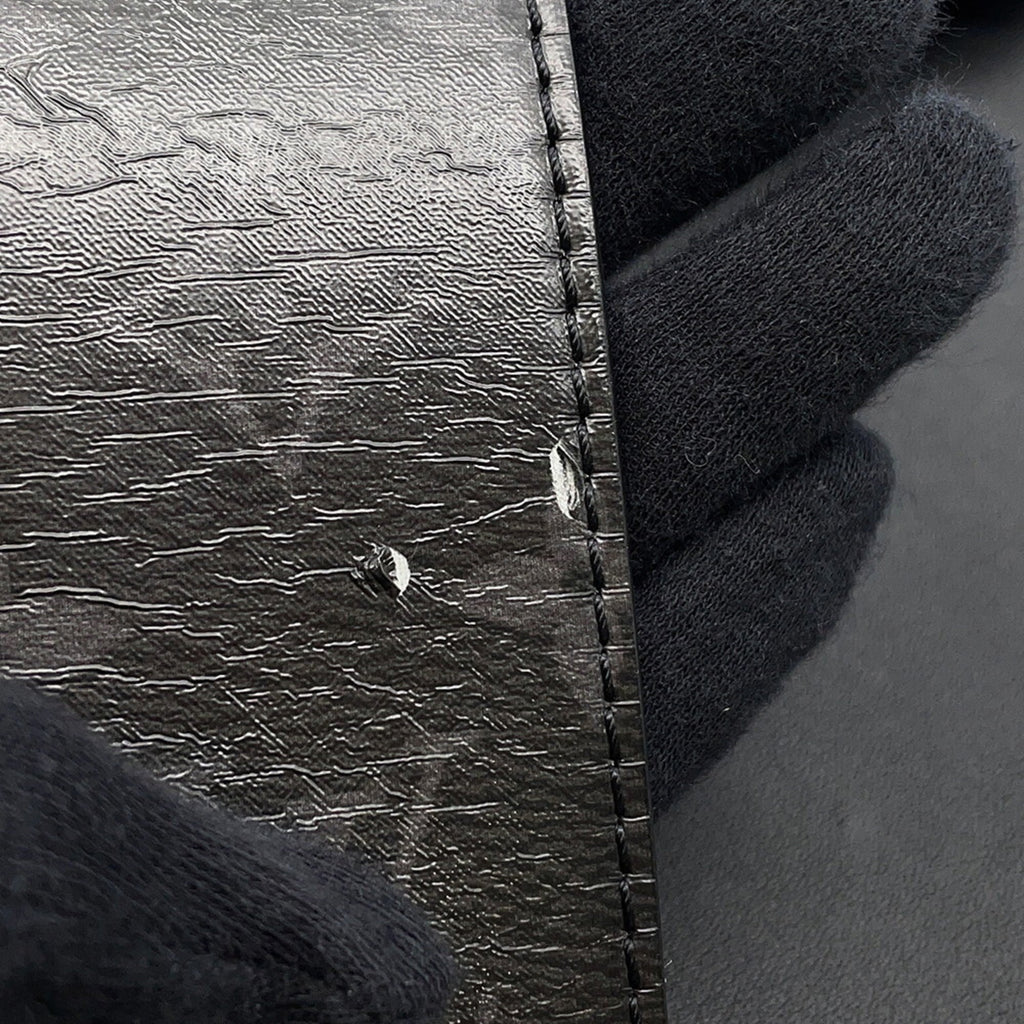 Louis Vuitton Black Noir Leather Messenger Bag Shoulder Bag