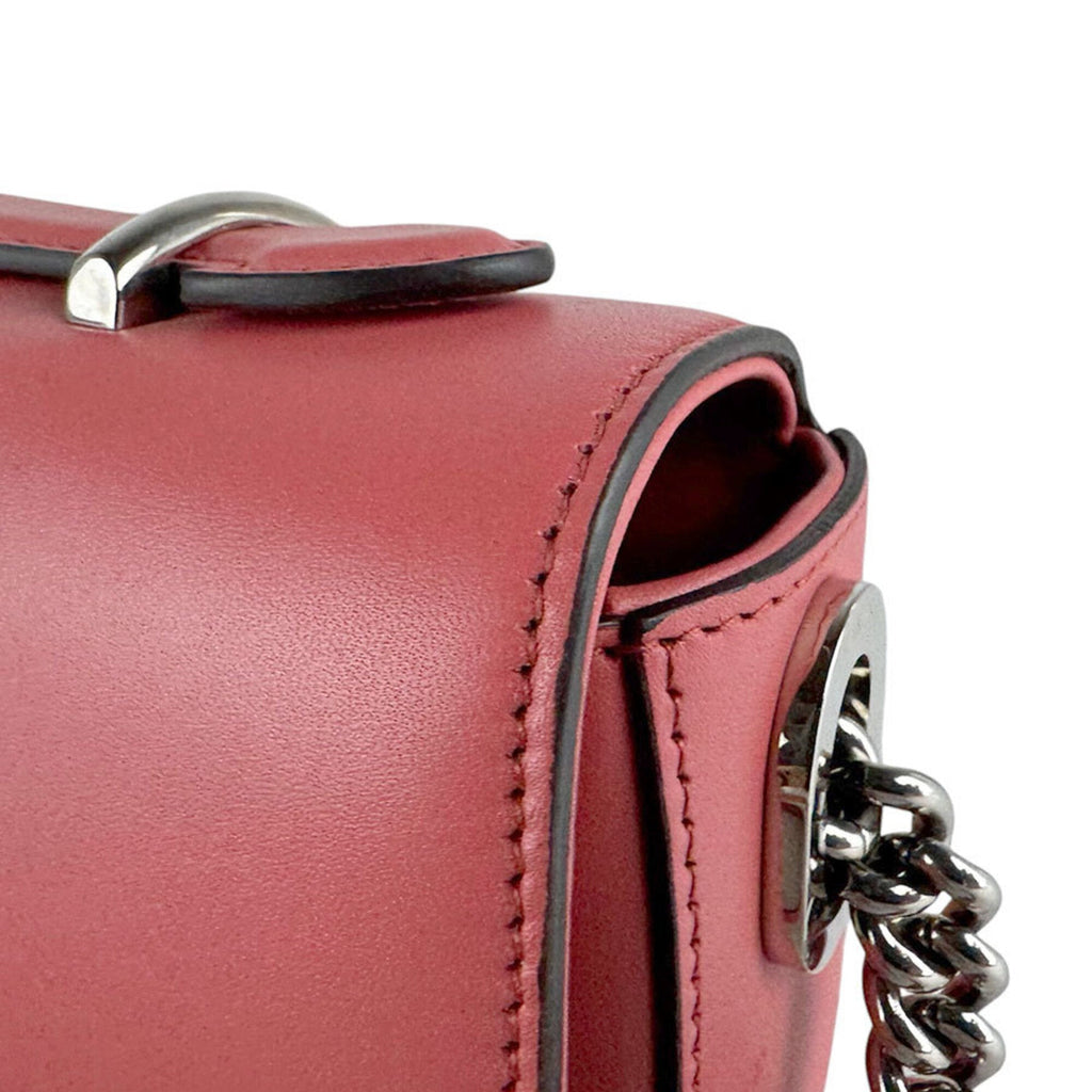 Gucci Pink Leather Shoulder Bag (Pre-Owned)