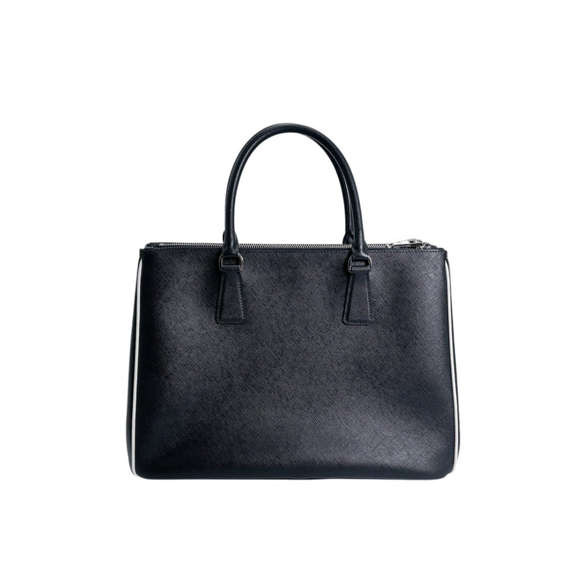 Prada Saffiano Black Leather Tote Bag